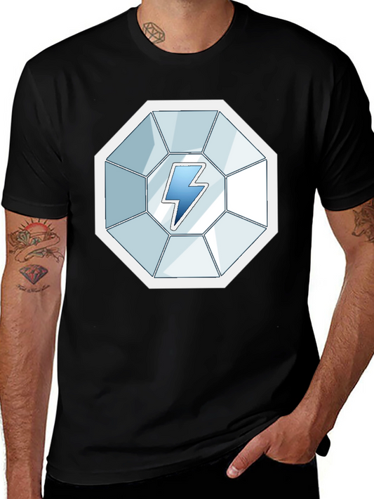 Electric Octagon T-Shirt - Stylish Black Tee