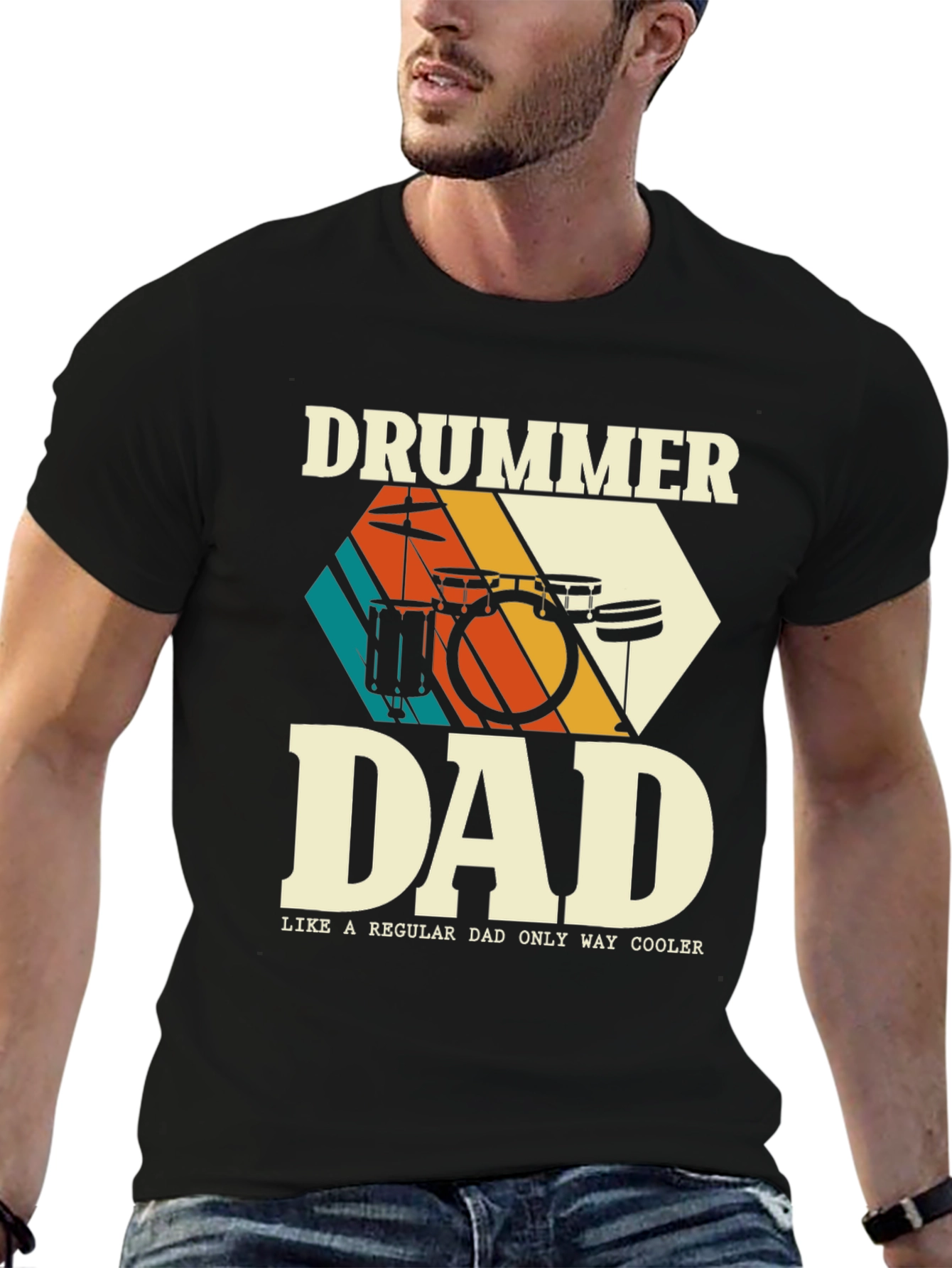 Drummer Dad Graphic T-Shirt
