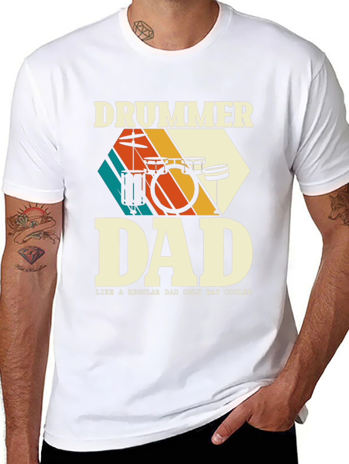 Drummer Dad Graphic T-Shirt