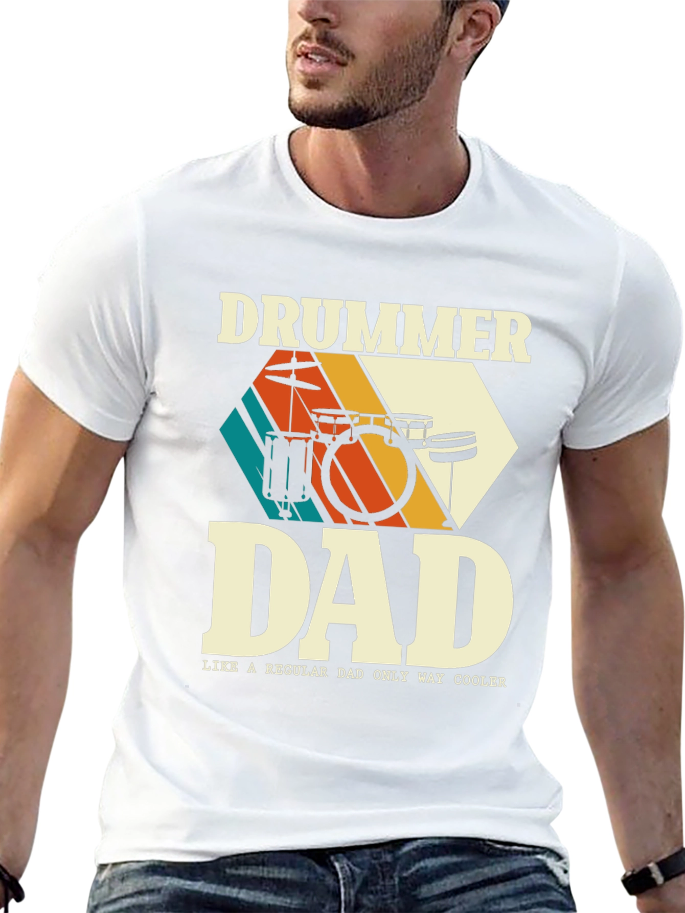 Drummer Dad Graphic T-Shirt