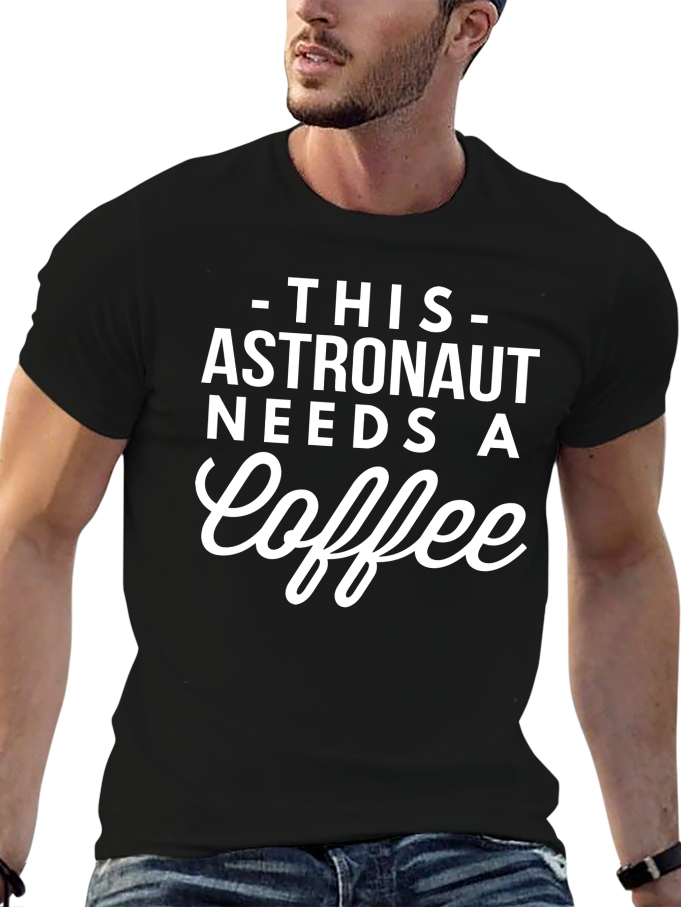Astronaut Needs Coffee Graphic Tee