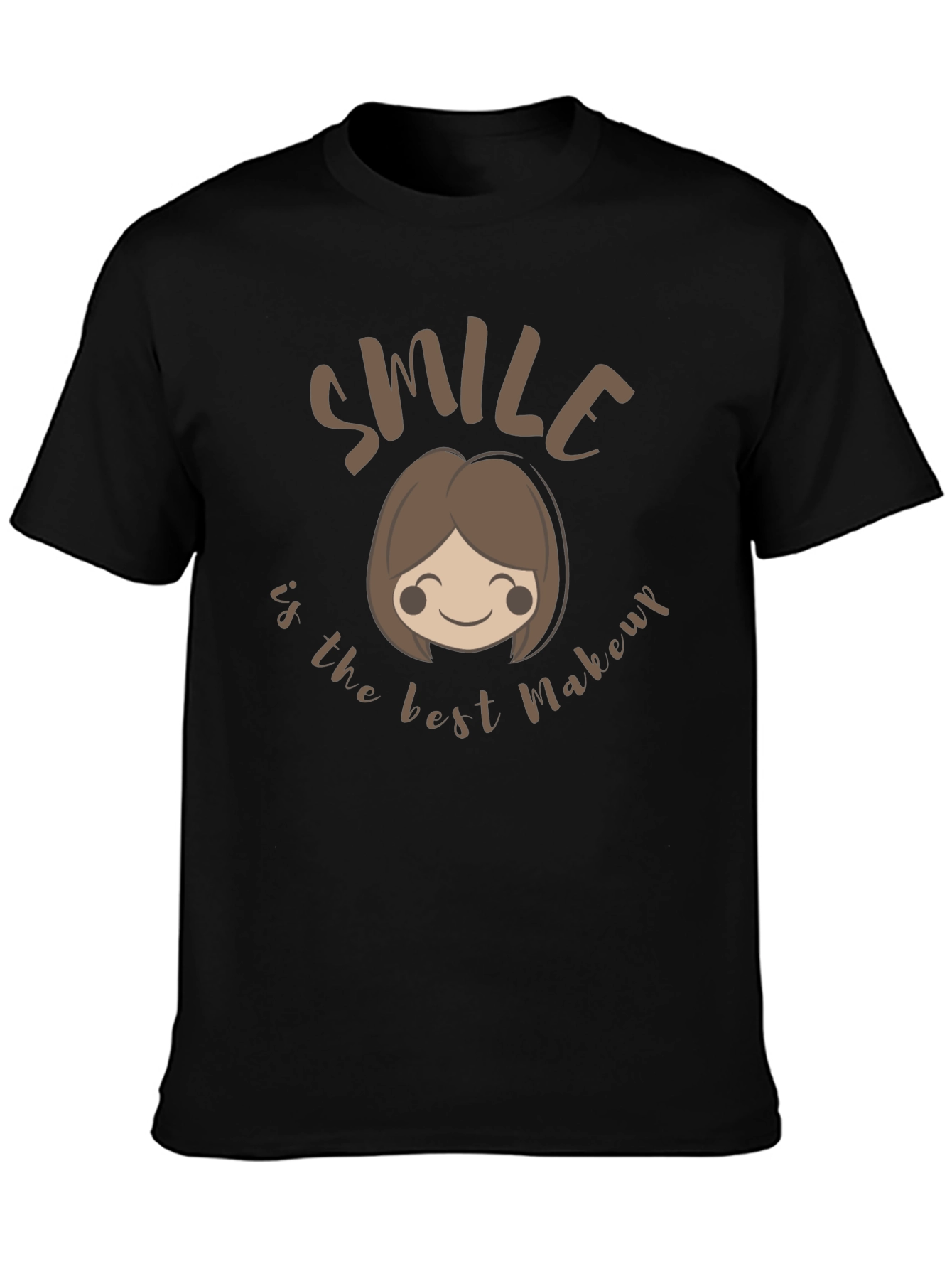 Smile is the Best Makeup Black T-Shirt
