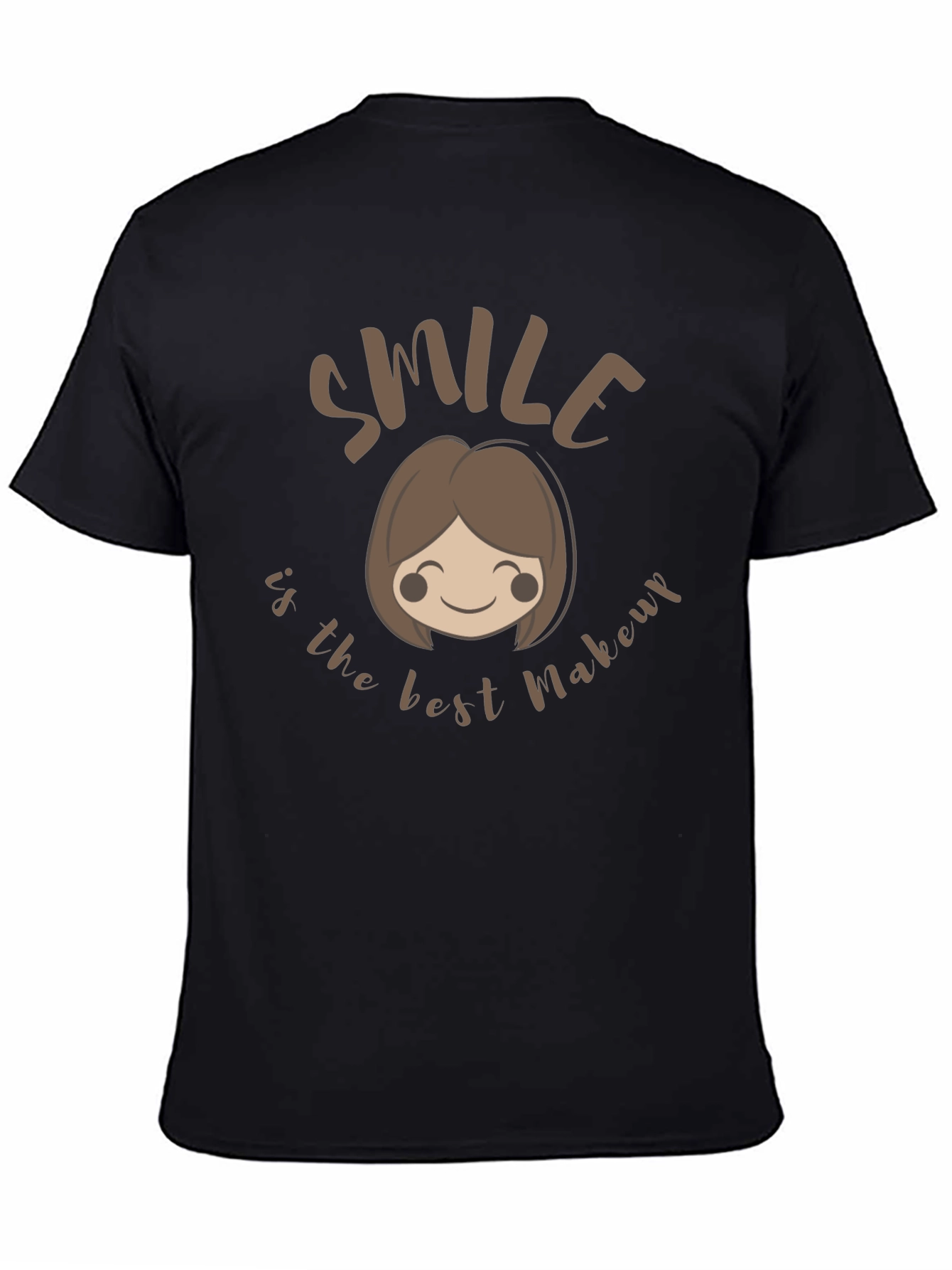 Smile is the Best Makeup Black T-Shirt