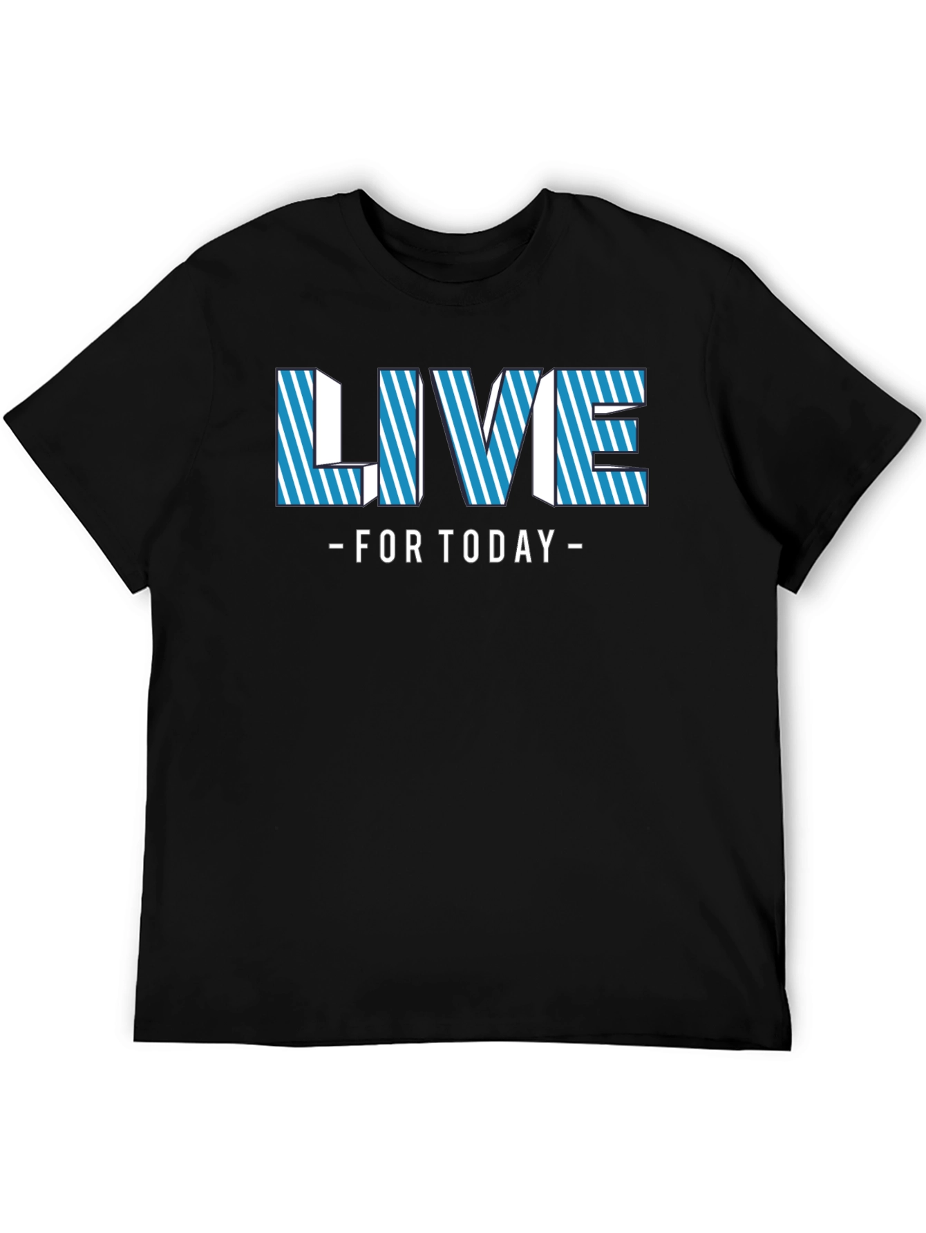 Live For Today Black Graphic Tee