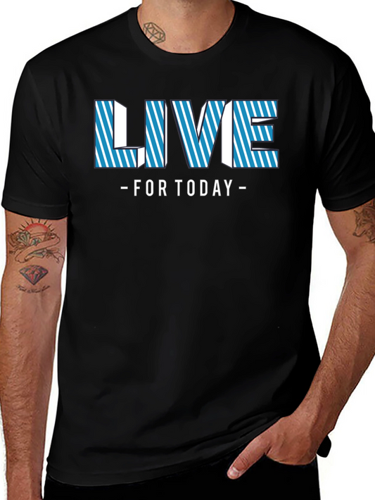 Live For Today Black Graphic Tee