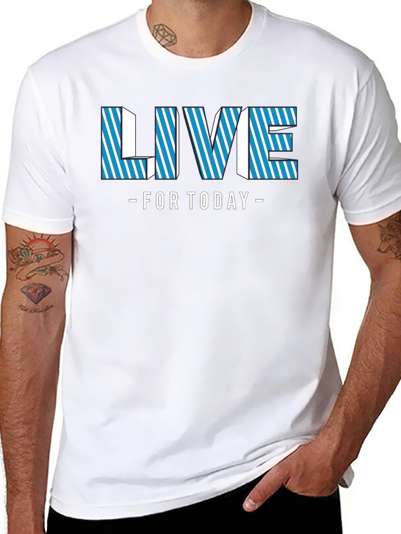 Live For Today Black Graphic Tee