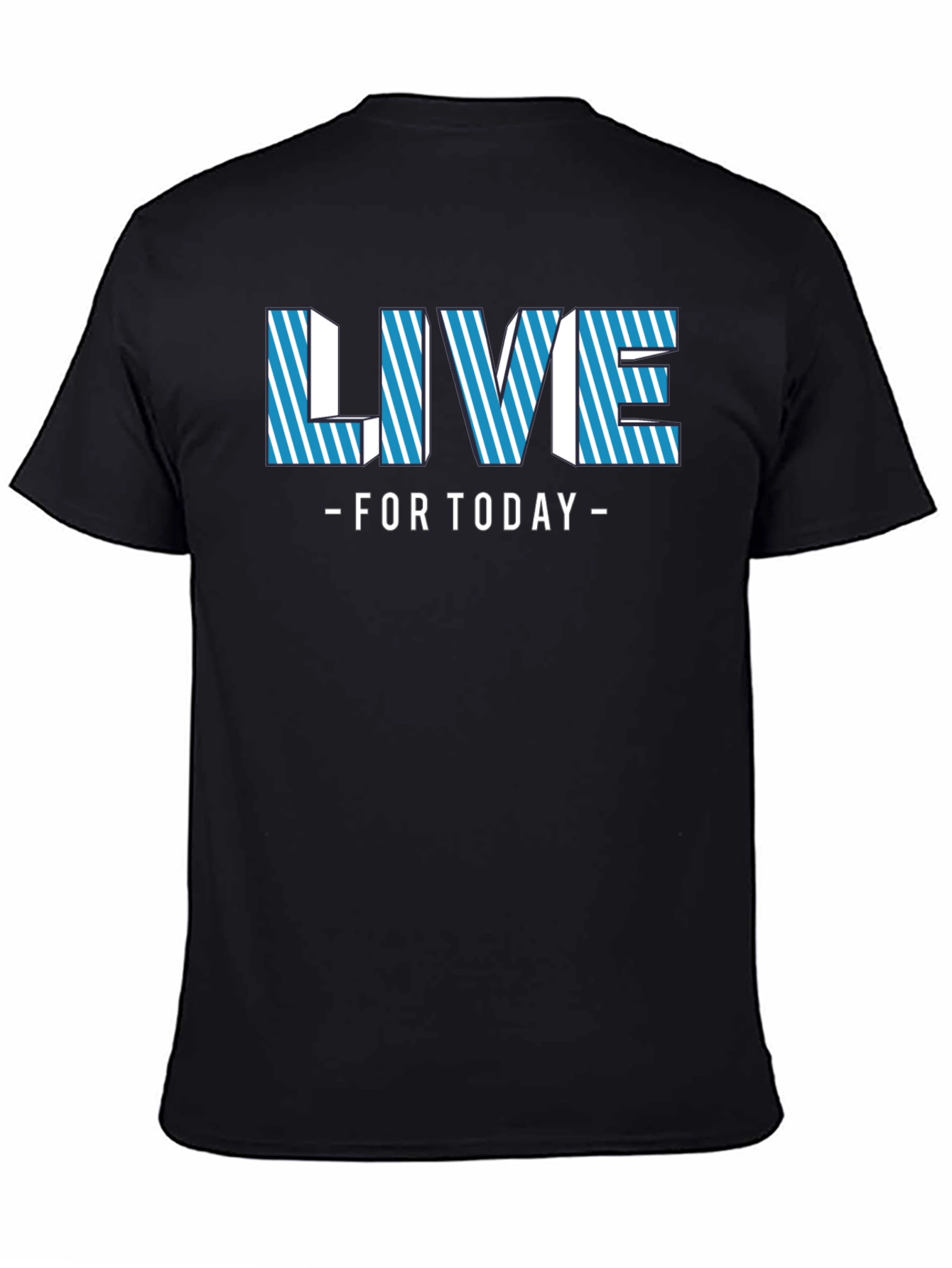 Live For Today Black Graphic Tee