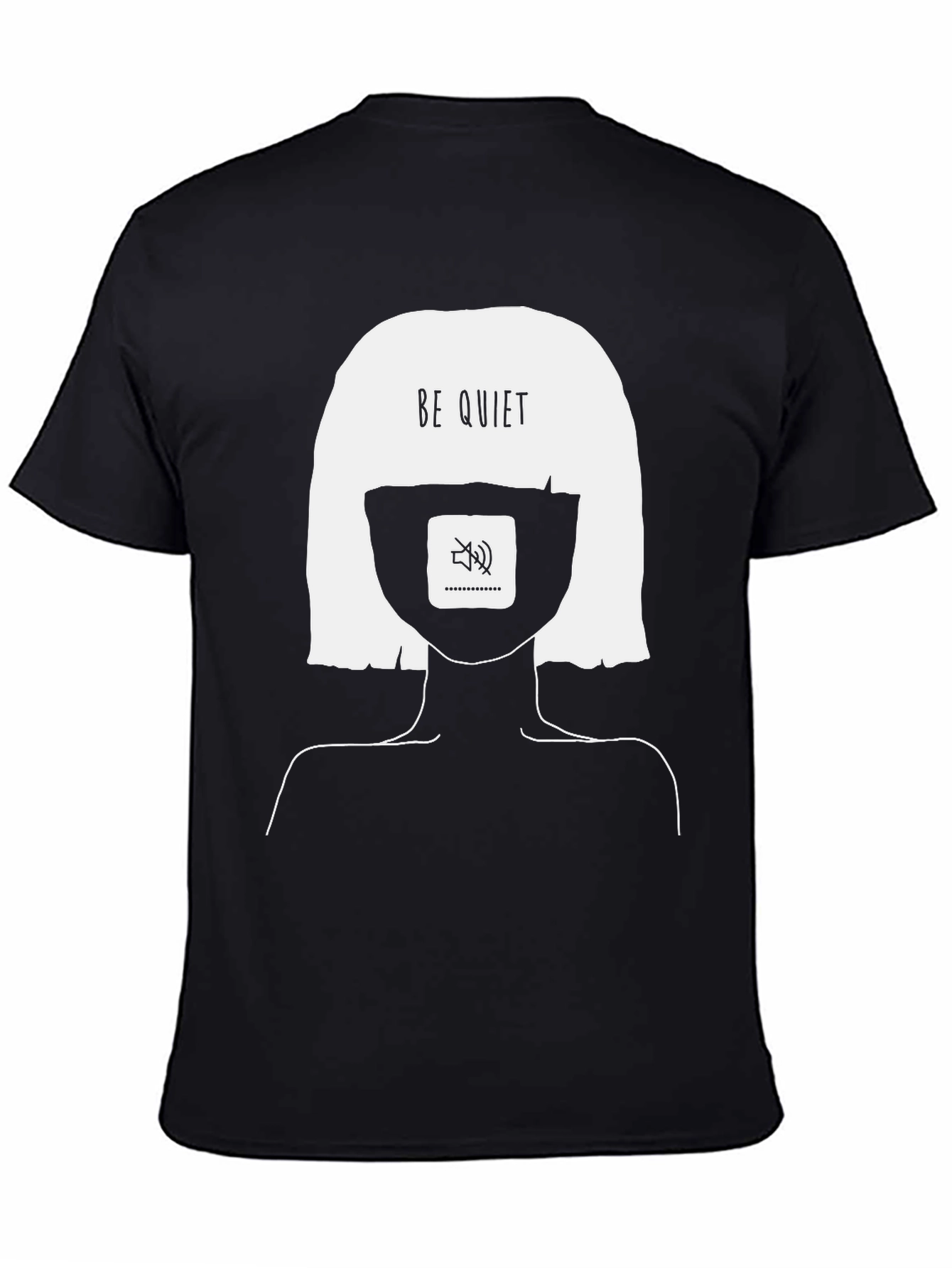 Be Quiet Graphic Tee - Unisex Black T-Shirt
