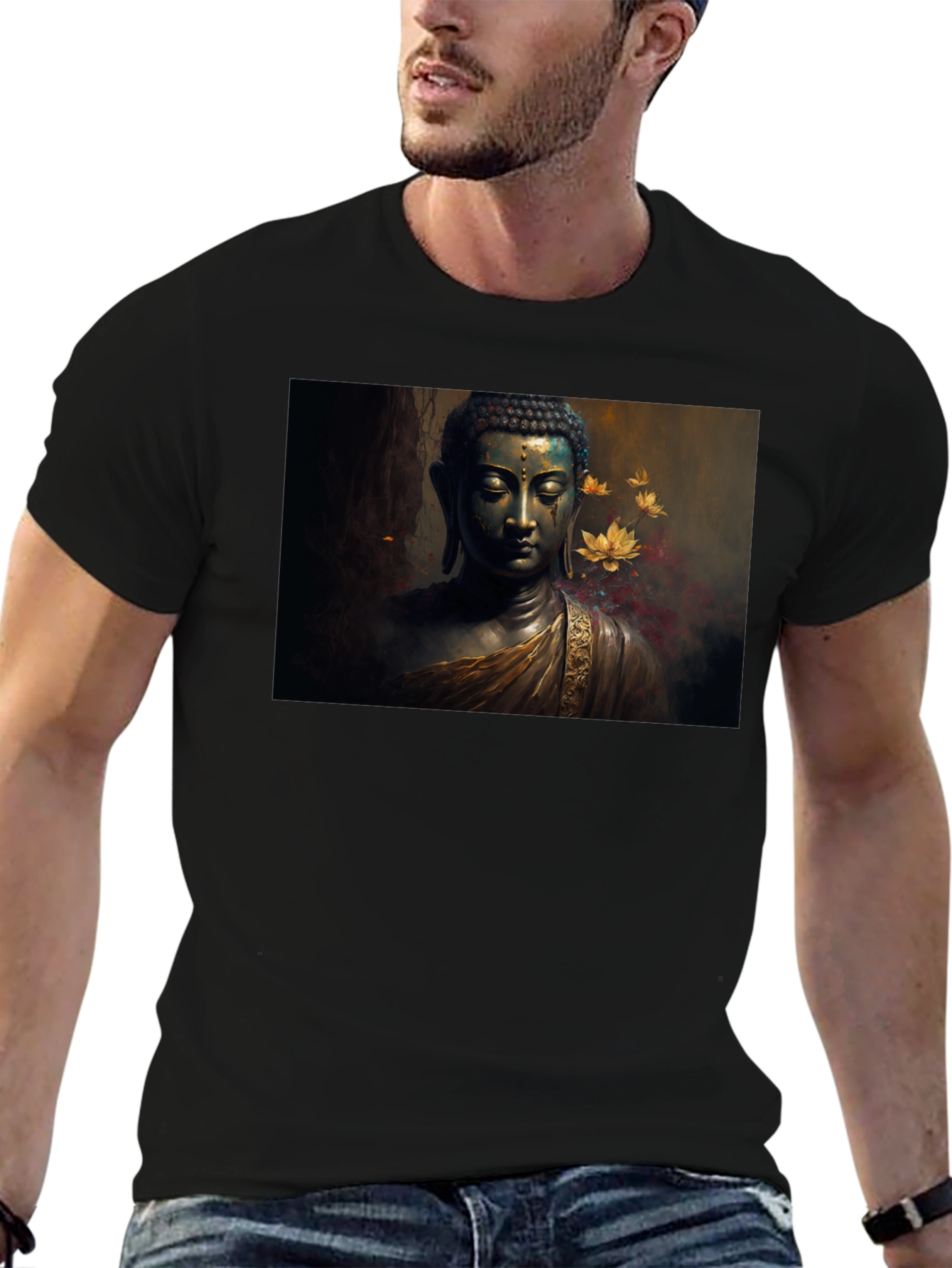 Buddha Art Black T-Shirt