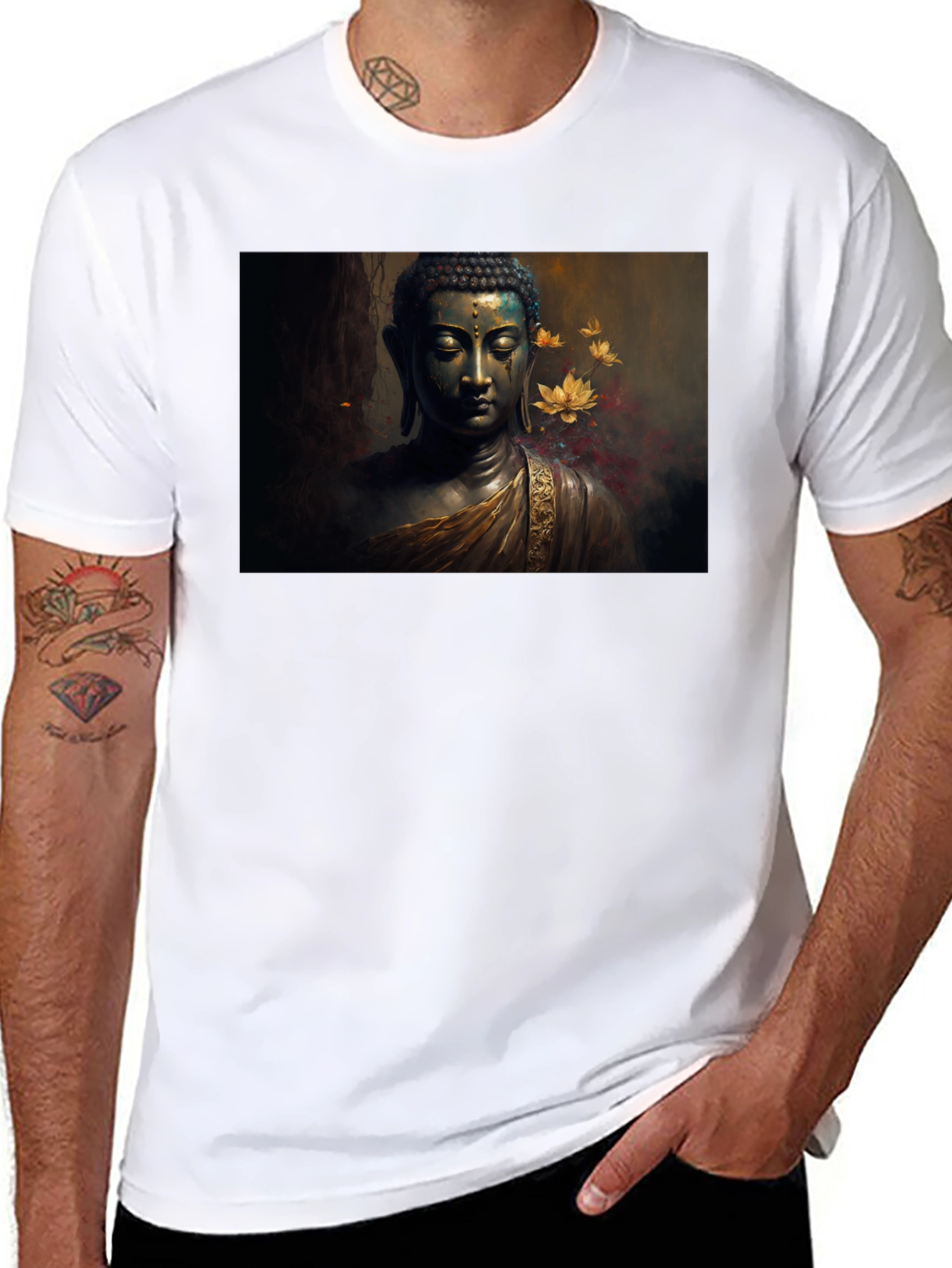Buddha Art Black T-Shirt
