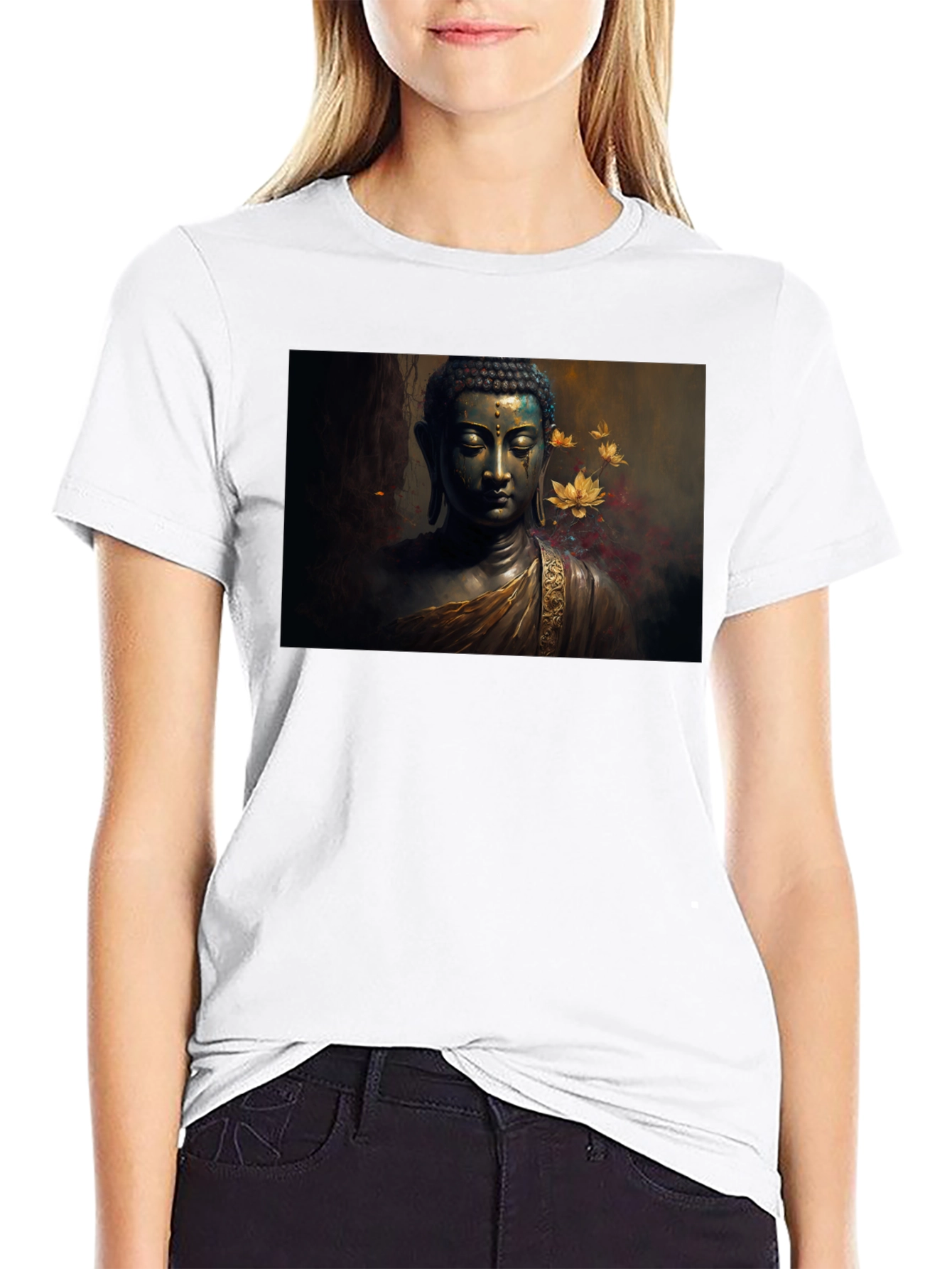 Buddha Art Black T-Shirt
