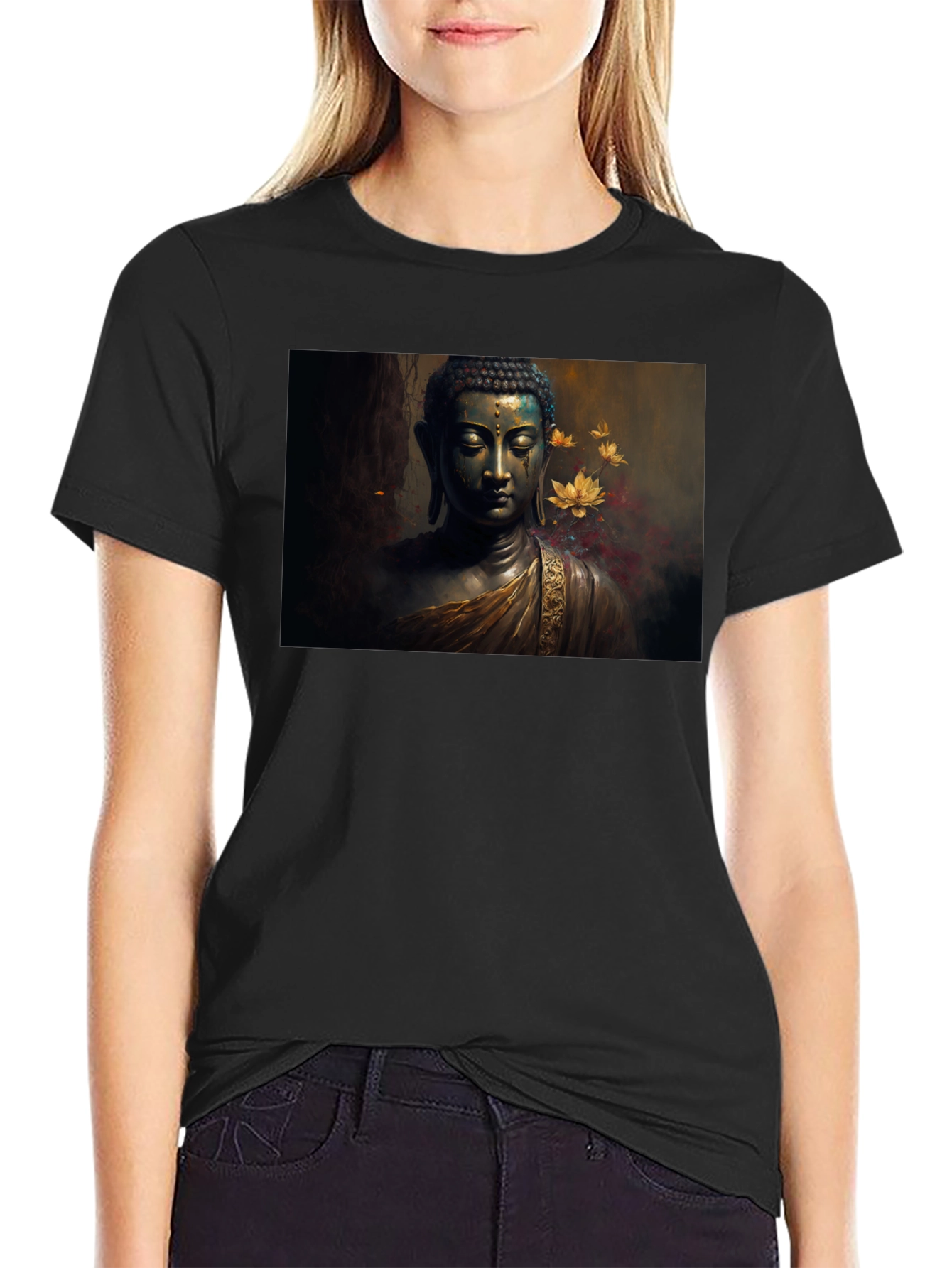 Buddha Art Black T-Shirt