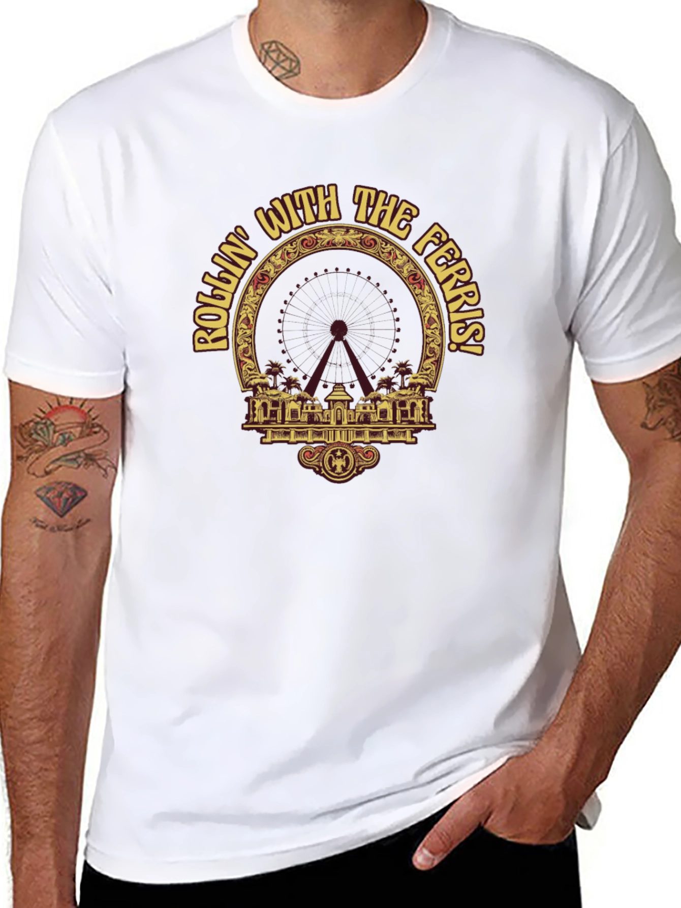 Rollin with the Ferris T-Shirt - Black Graphic Tee