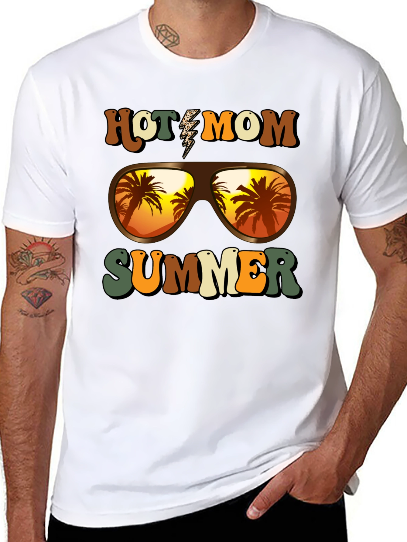 Hot Mom Summer T-Shirt - Tropical Vibes