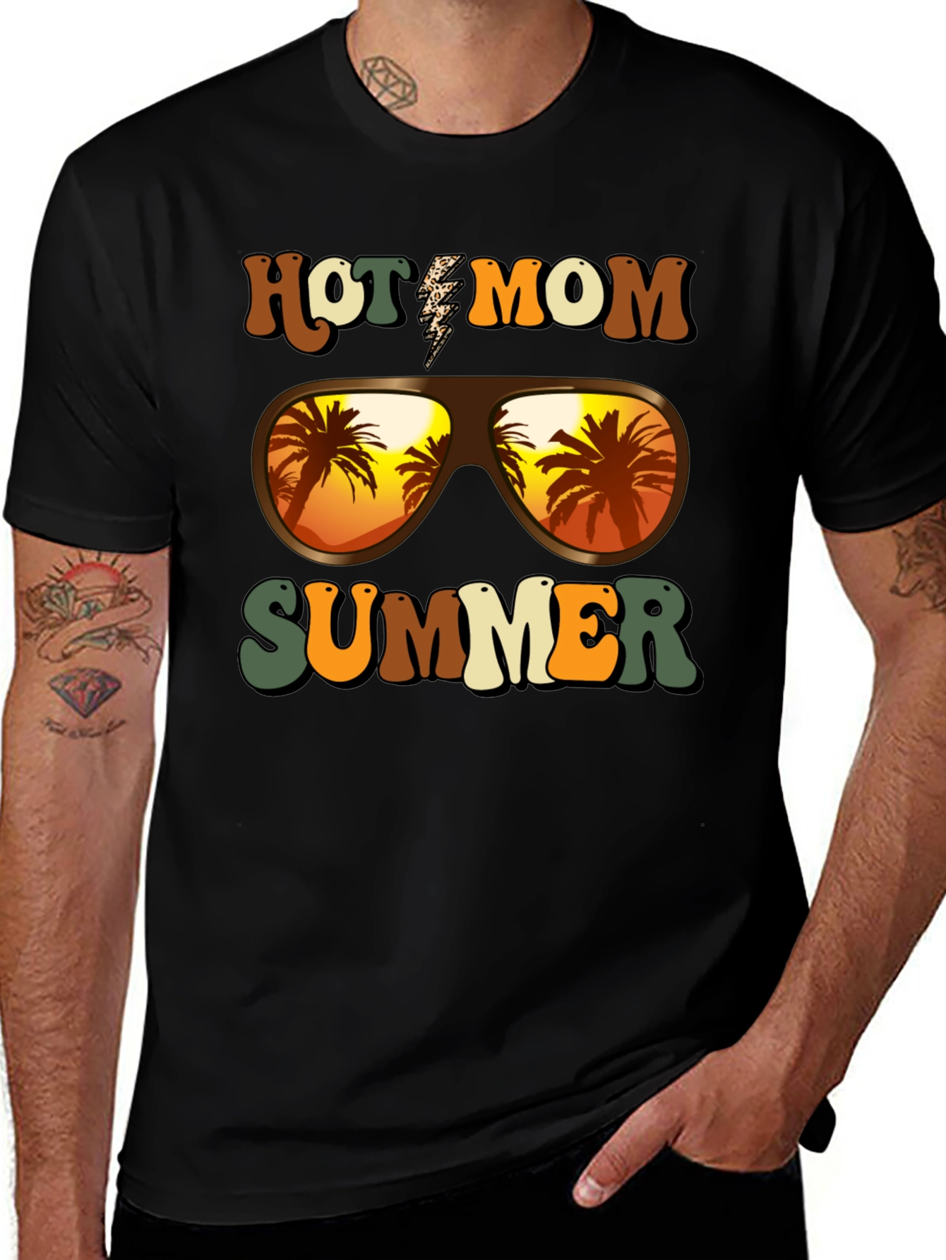Hot Mom Summer T-Shirt - Tropical Vibes