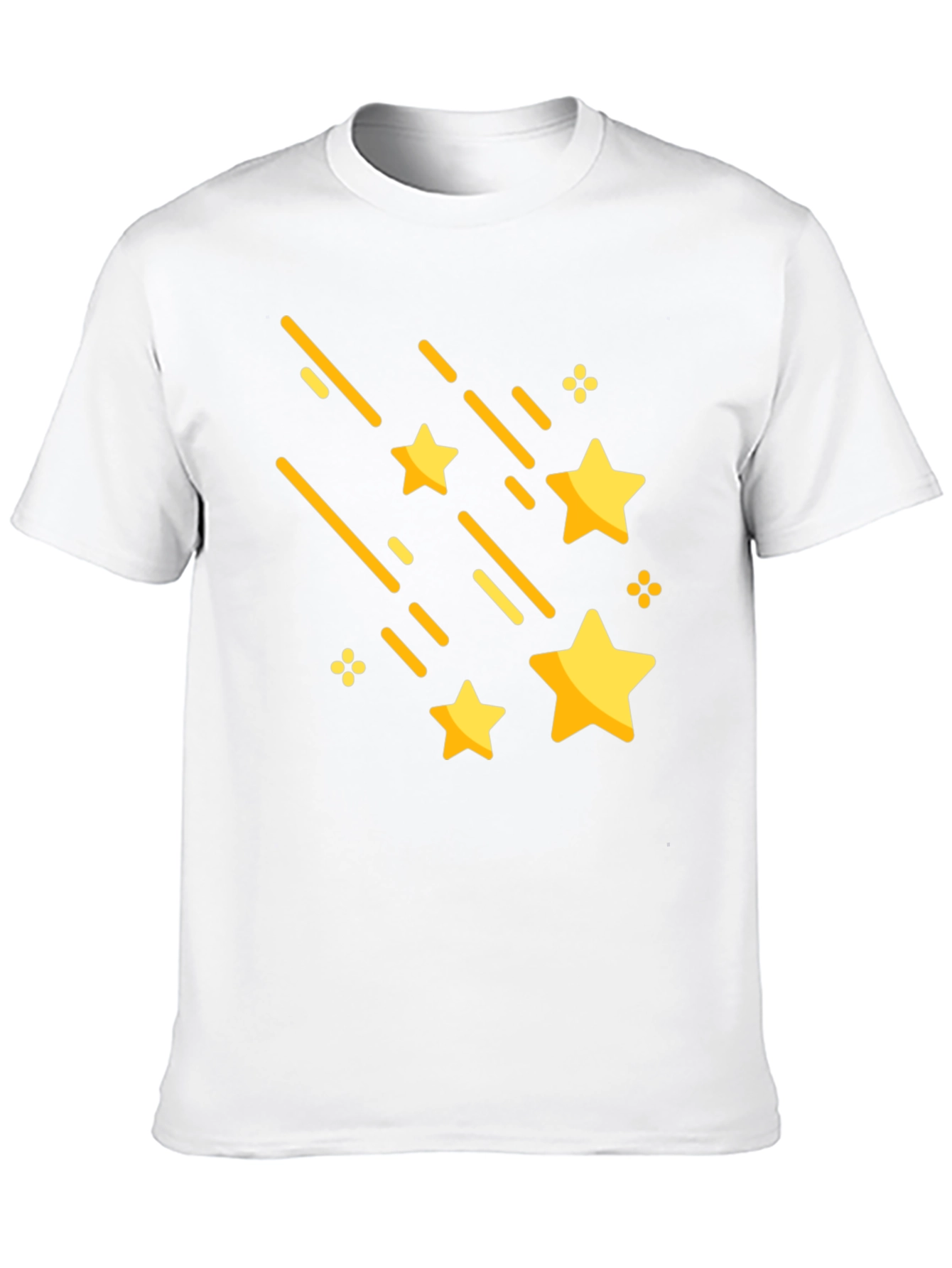 Shooting Stars Graphic Tee - Stylish Black Cotton T-Shirt