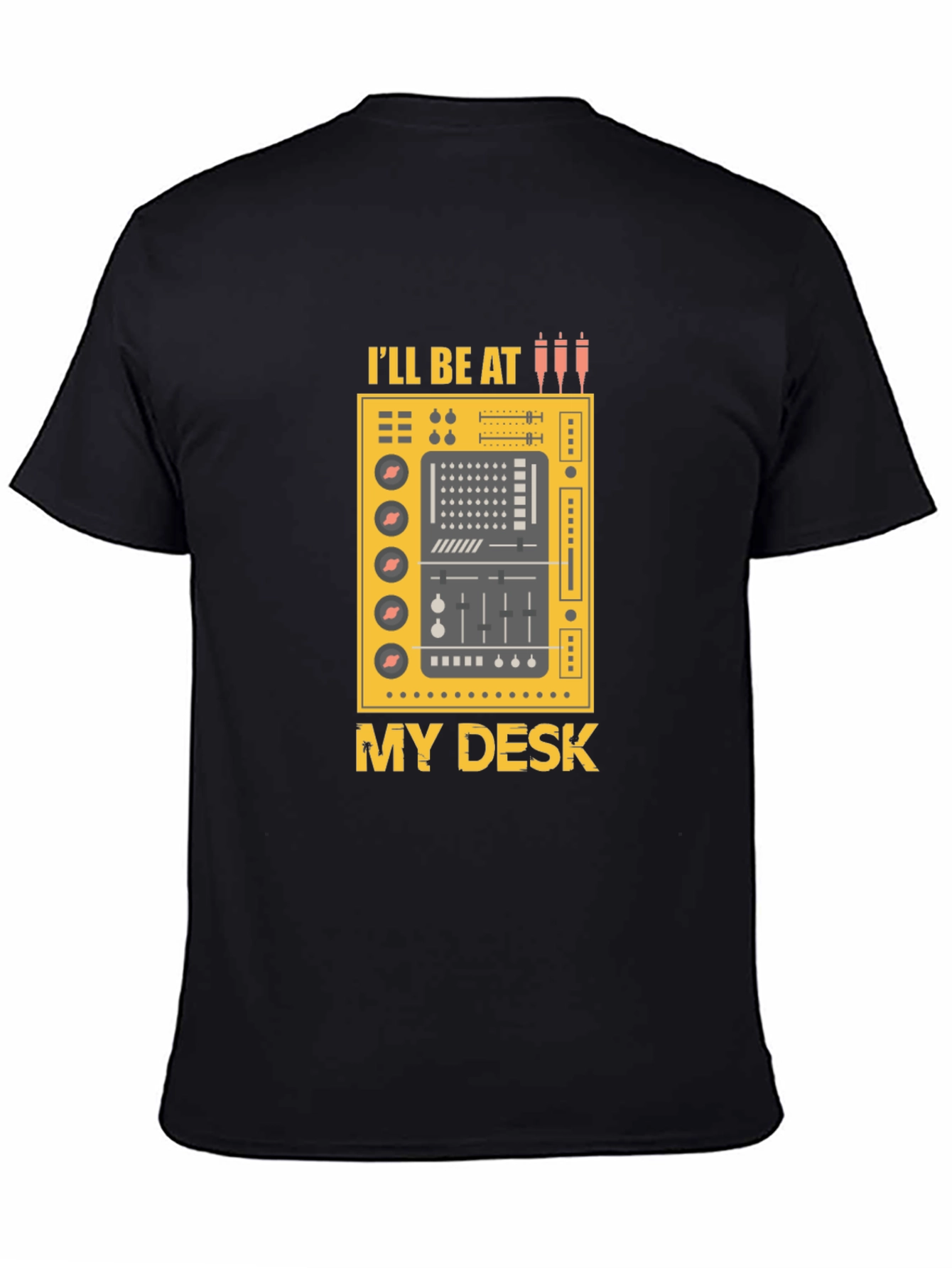 DJ Desk Graphic Tee - Music Lovers Black T-Shirt