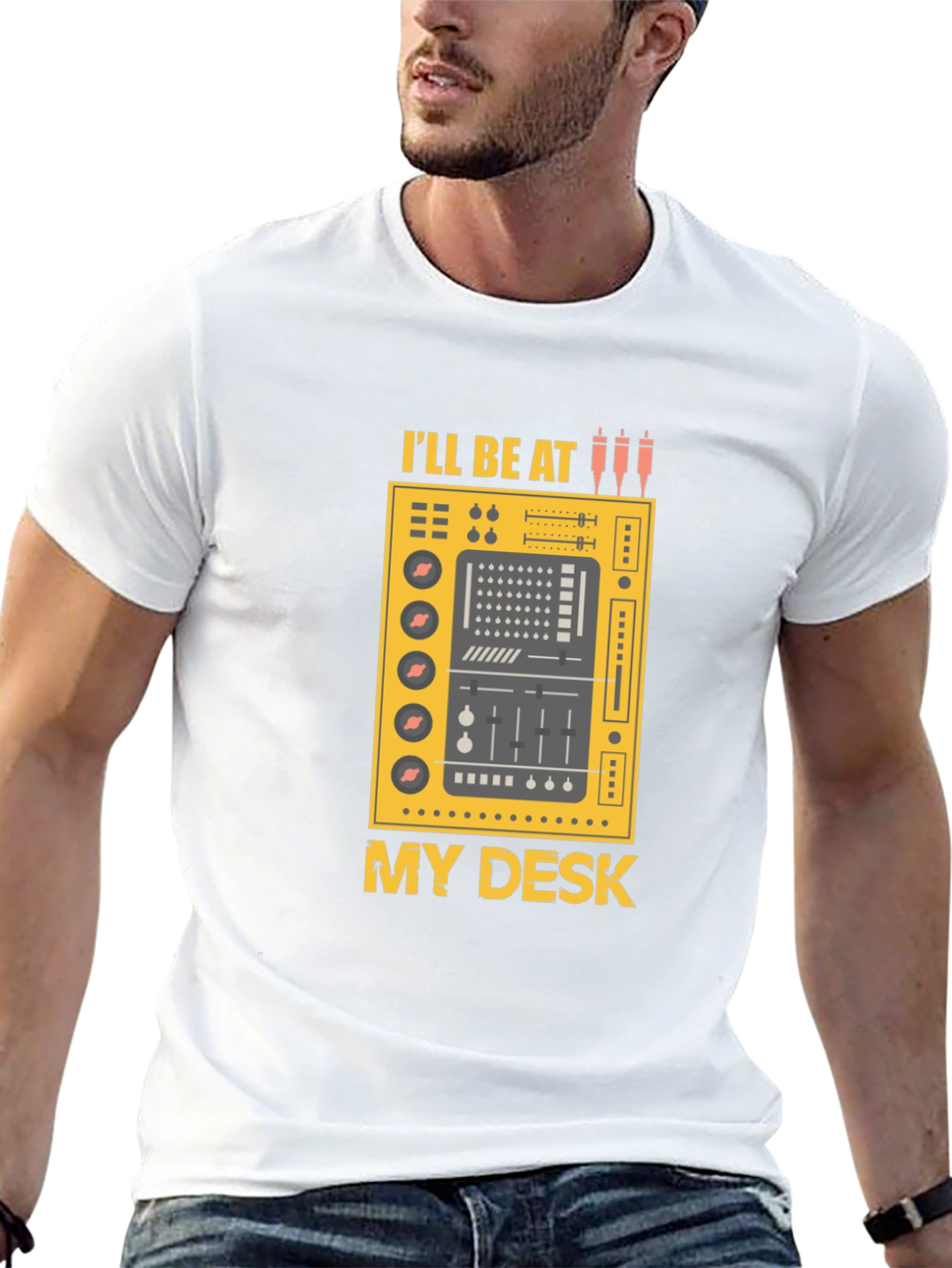 DJ Desk Graphic Tee - Music Lovers Black T-Shirt