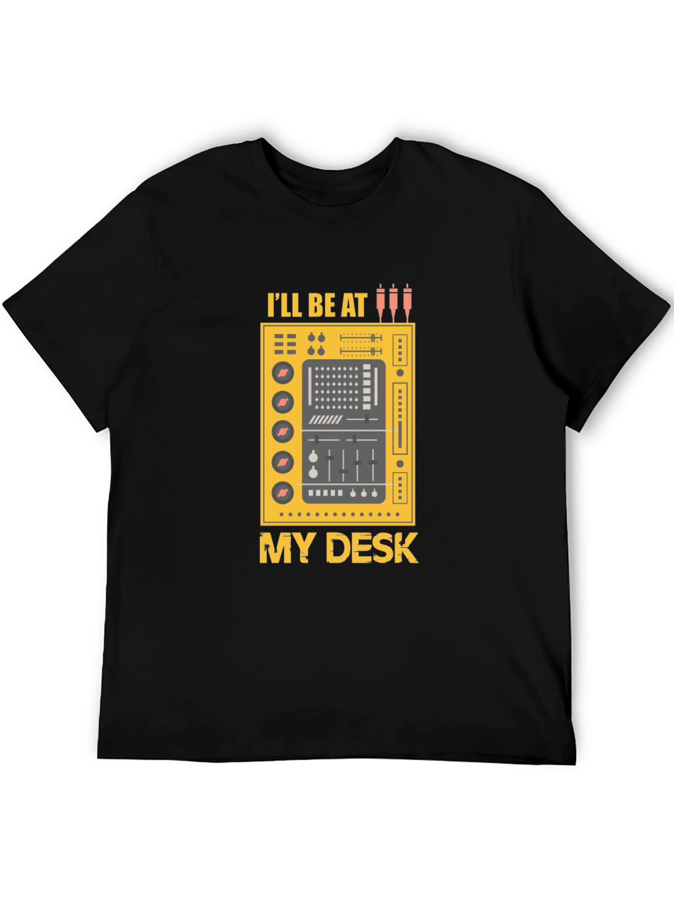 DJ Desk Graphic Tee - Music Lovers Black T-Shirt