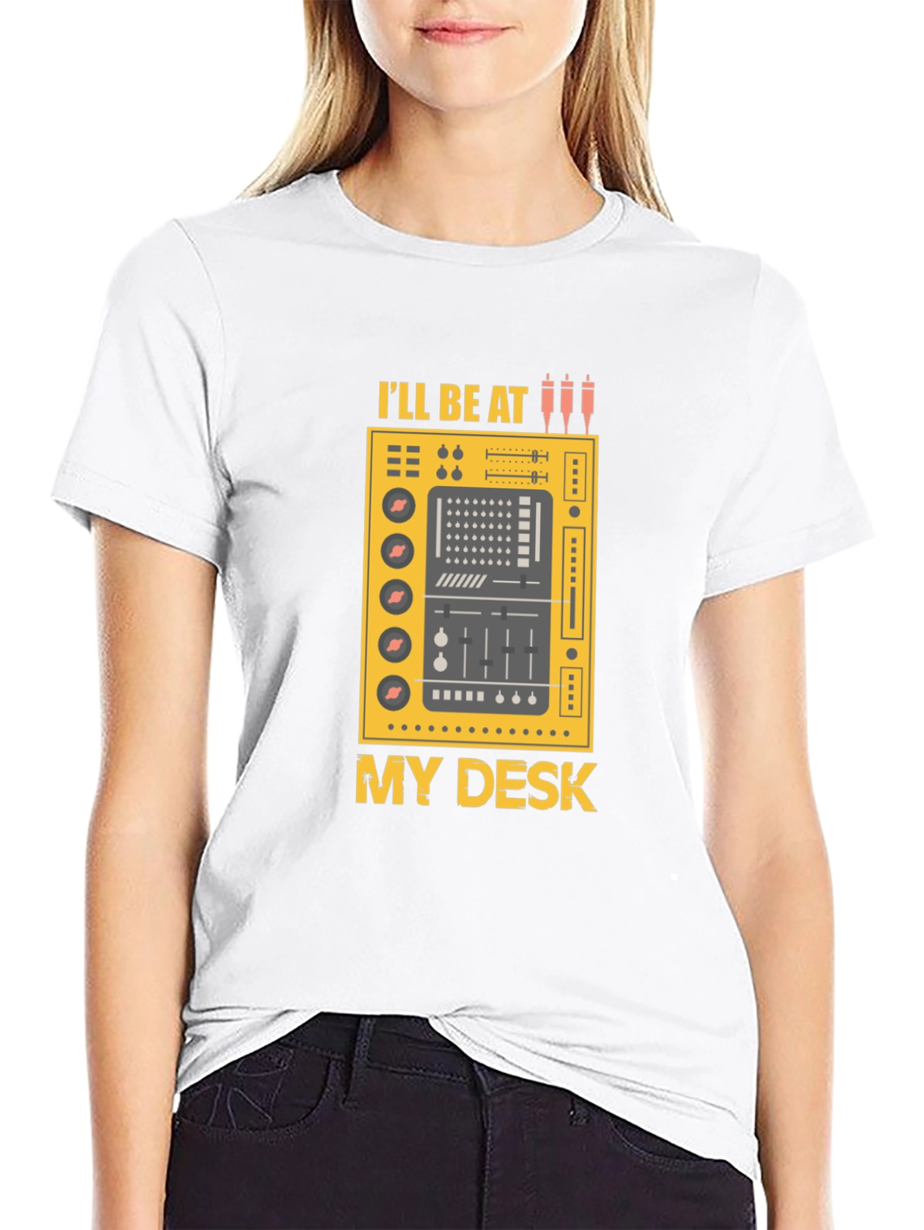 DJ Desk Graphic Tee - Music Lovers Black T-Shirt