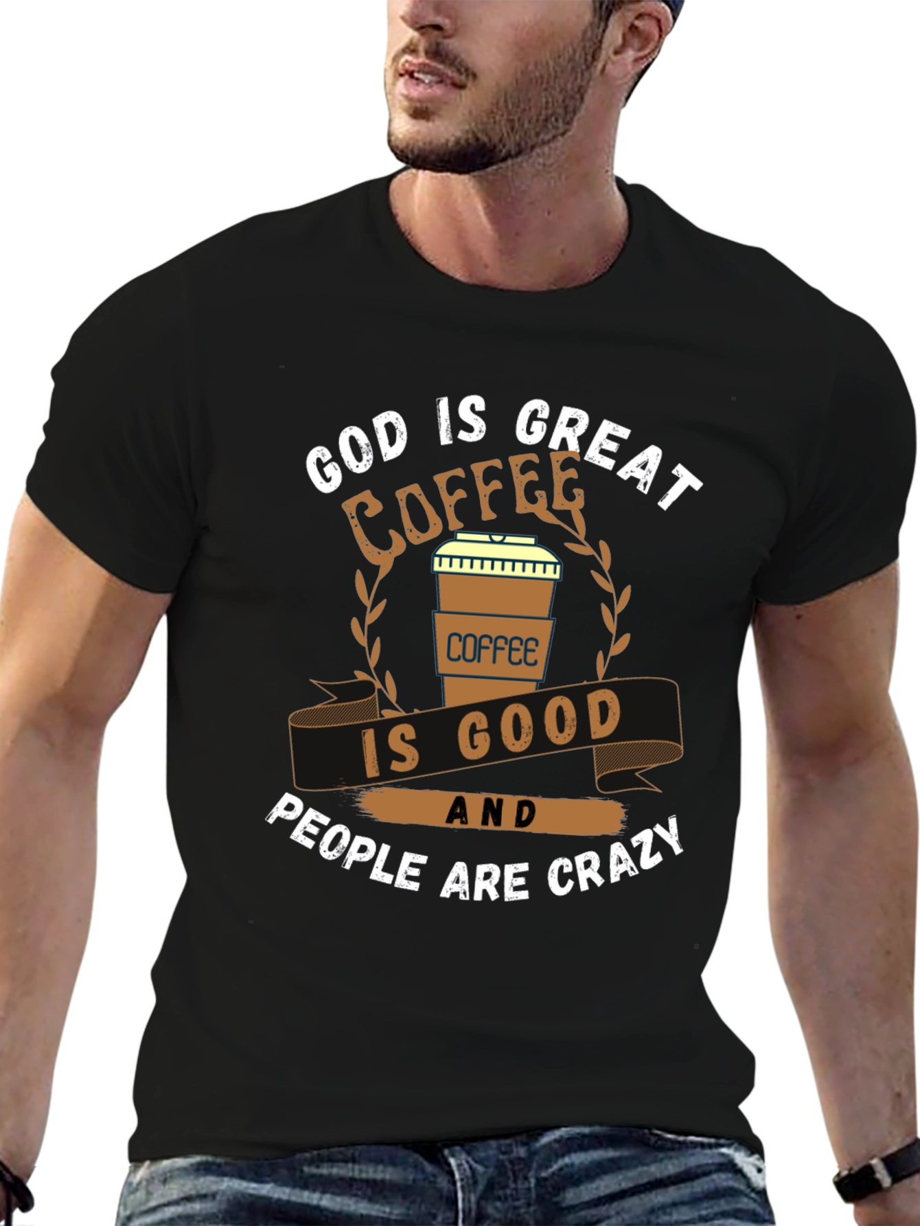 God is Great Coffee is Good Graphic T-Shirt