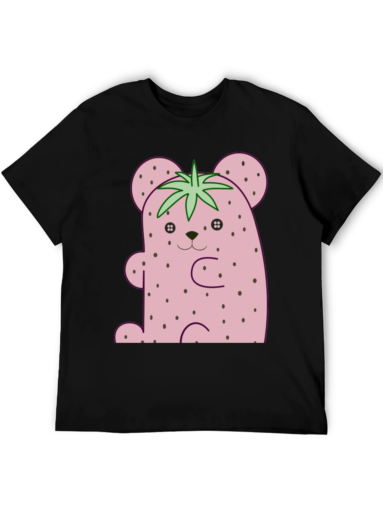 Strawberry Bear Graphic Tee - Cute Kawaii Style Shirt