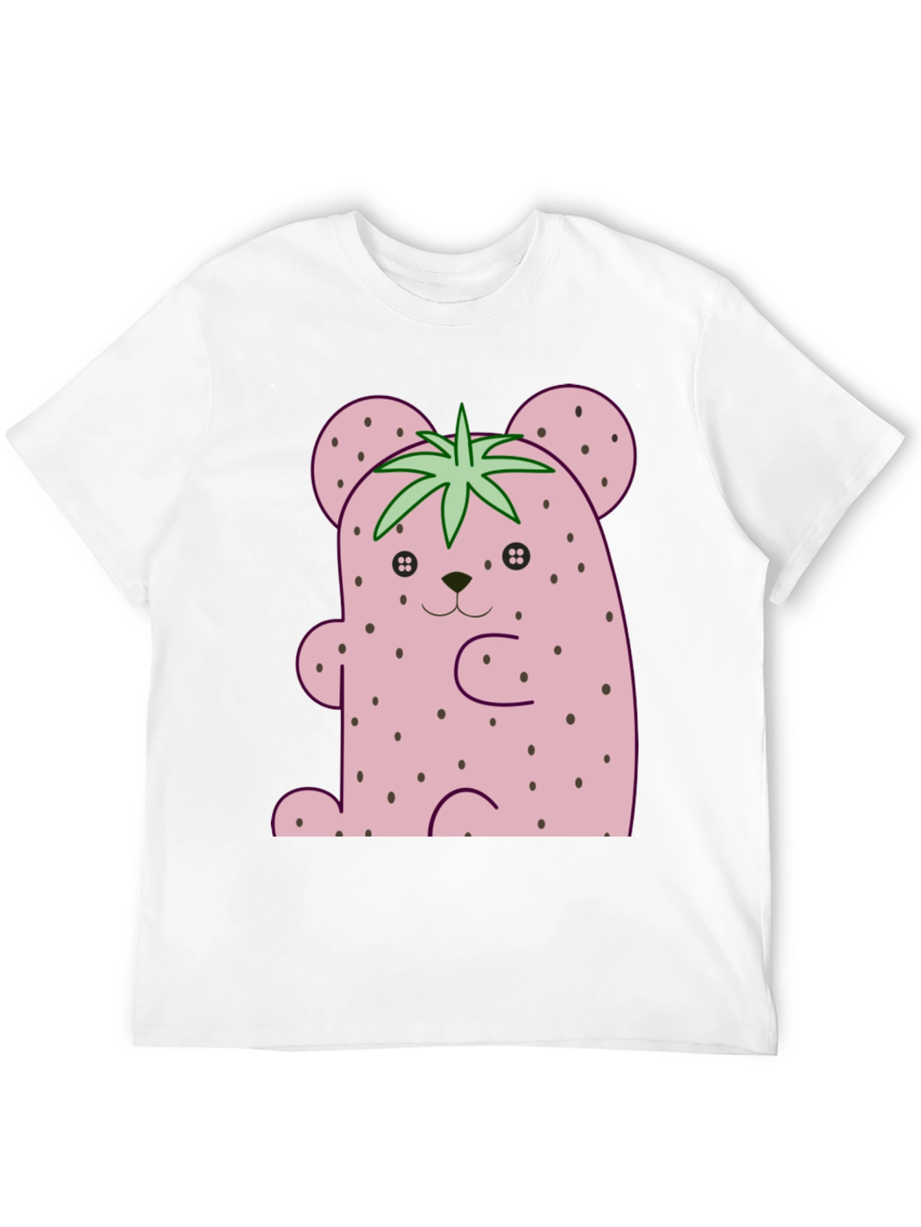 Strawberry Bear Graphic Tee - Cute Kawaii Style Shirt