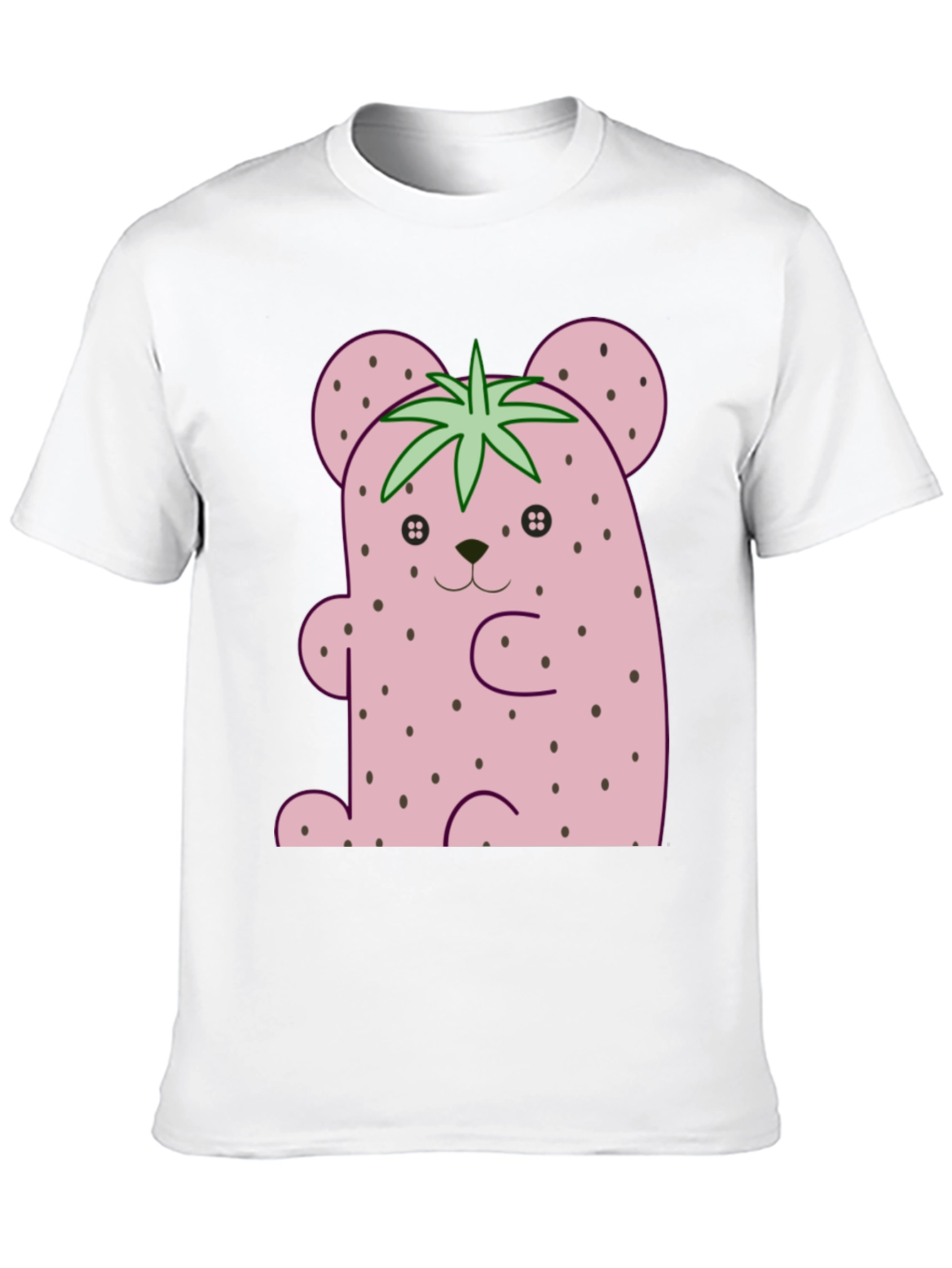Strawberry Bear Graphic Tee - Cute Kawaii Style Shirt