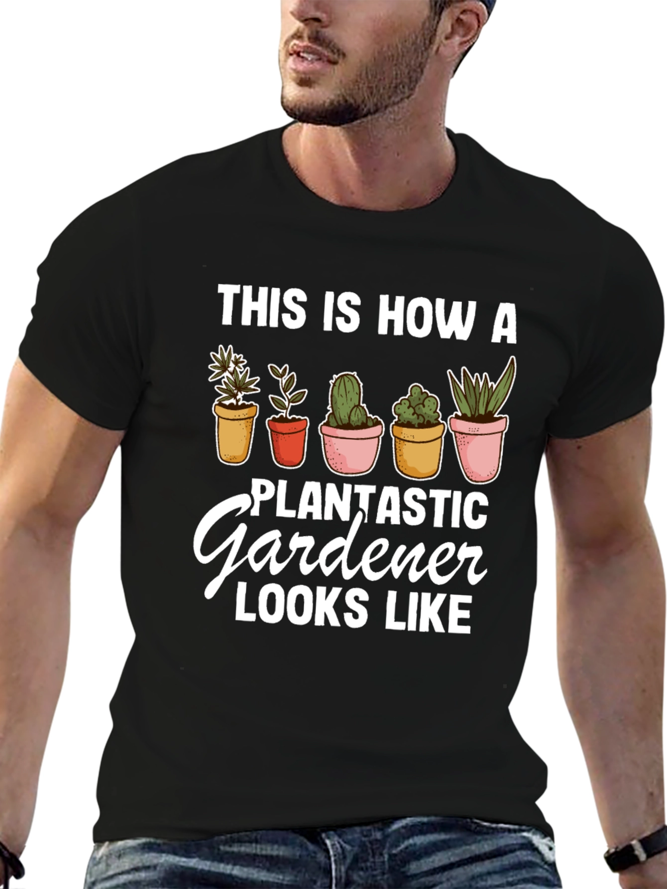 Plantastic Gardener T-Shirt - Black Graphic Tee
