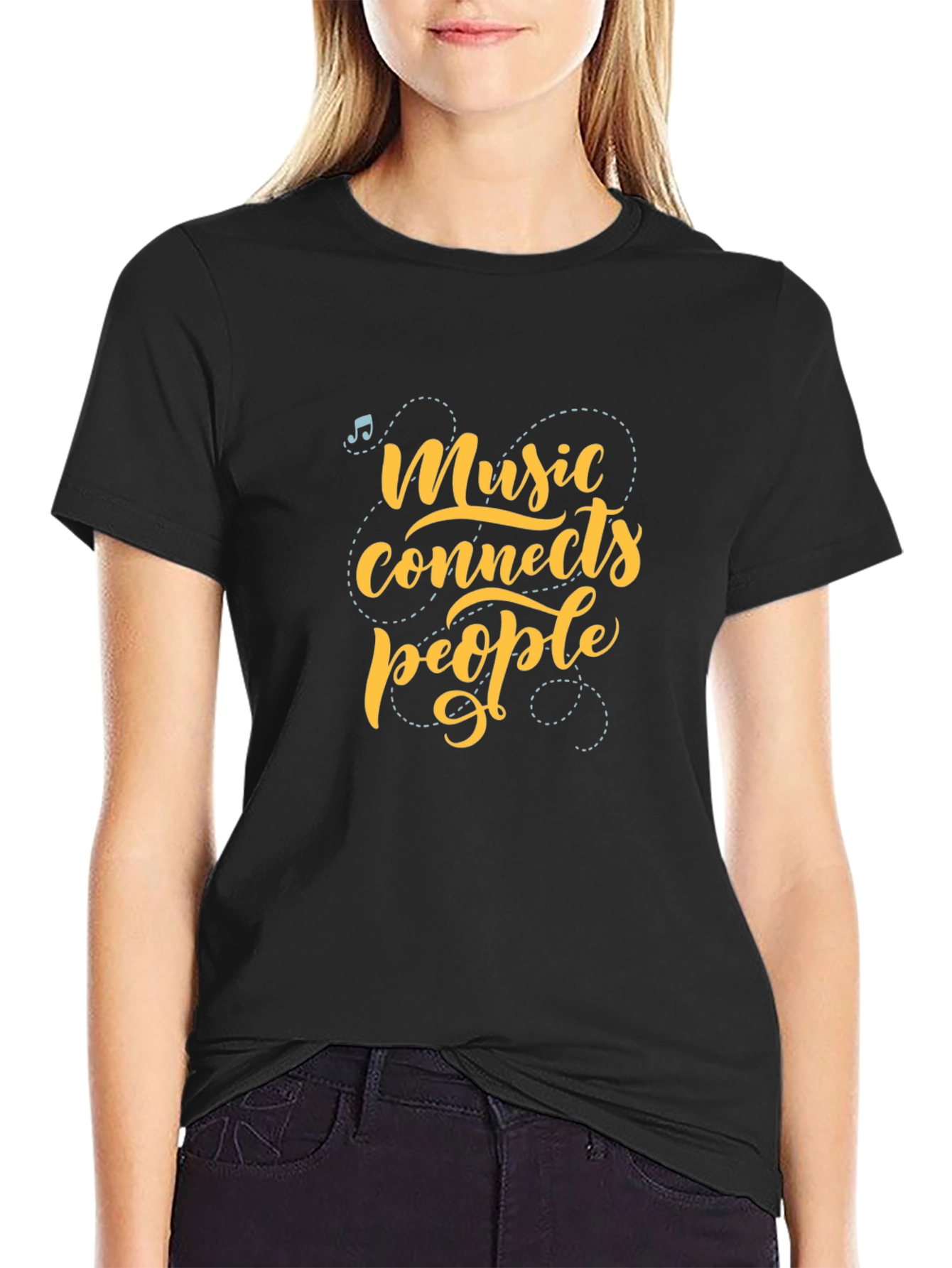 Music Connects People Graphic Tee - Black