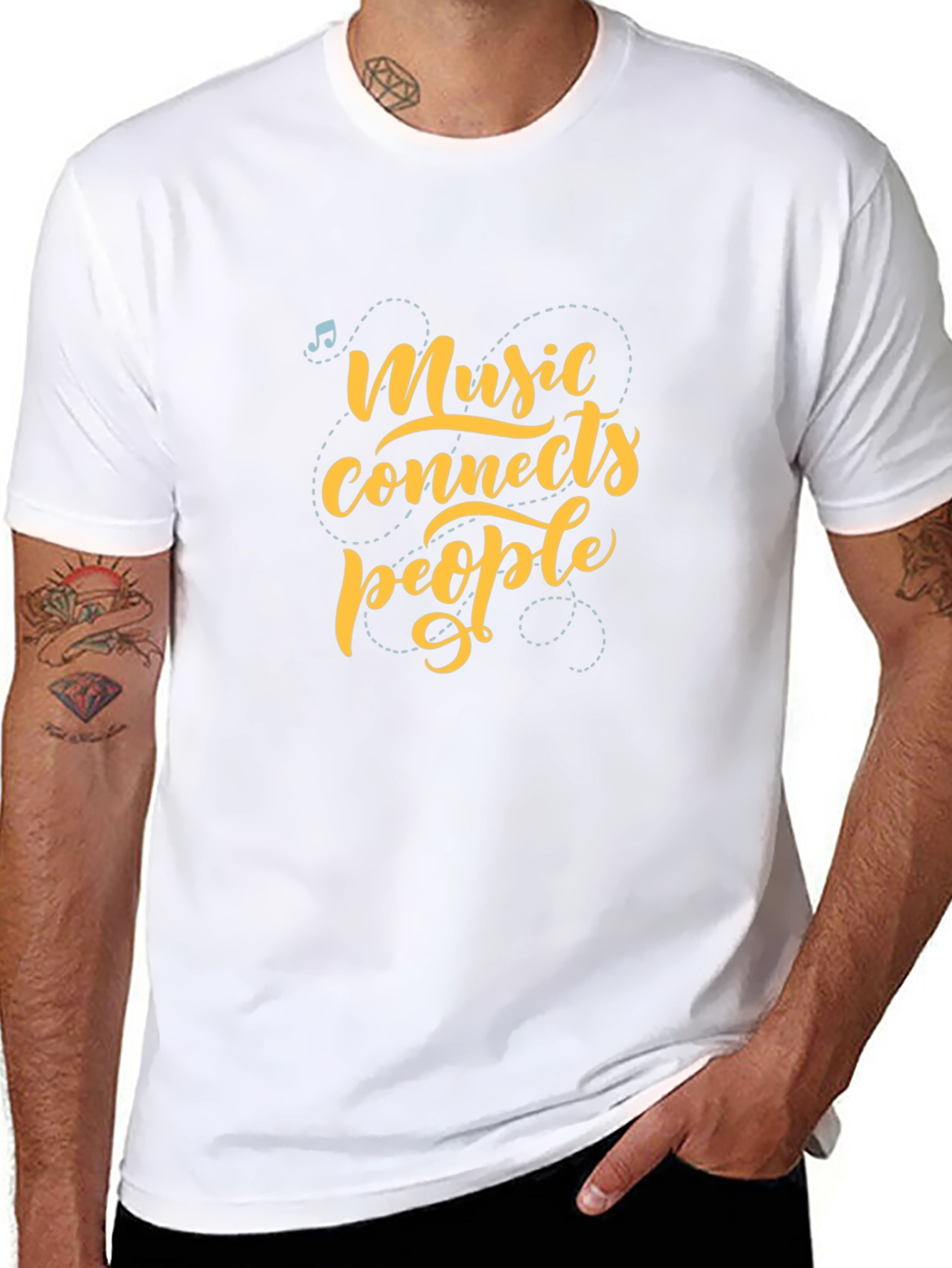 Music Connects People Graphic Tee - Black