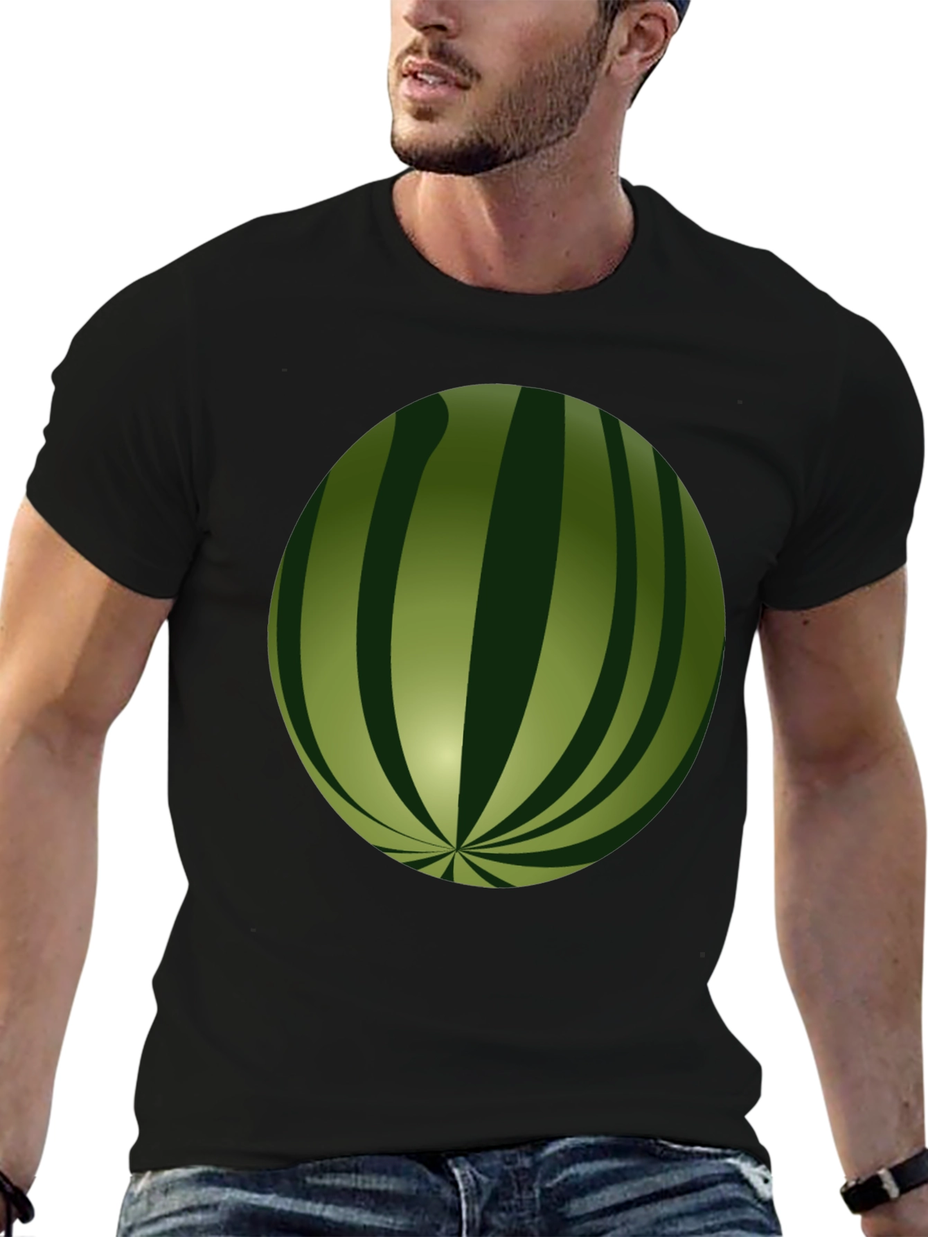 Watermelon Graphic Black T-Shirt