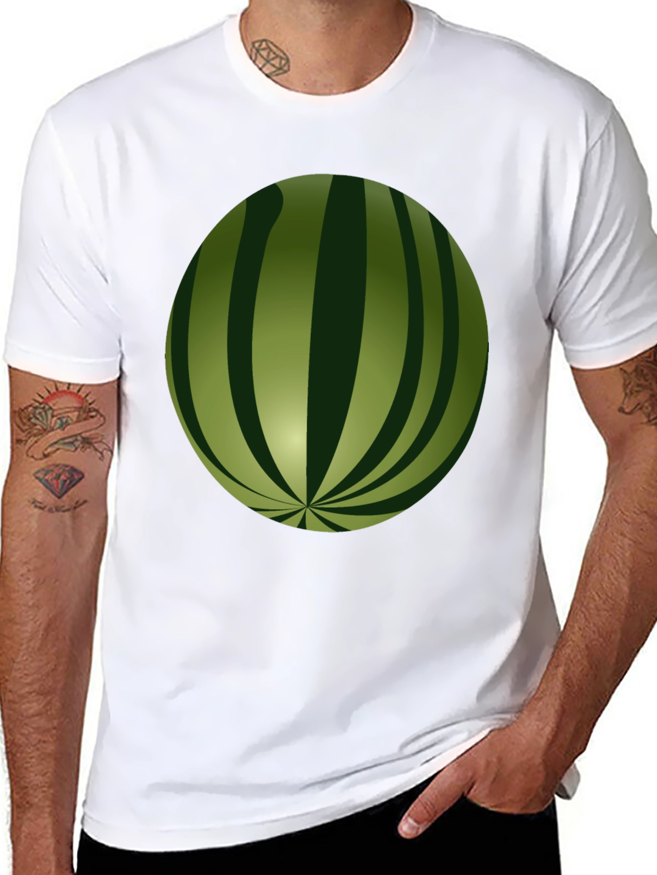 Watermelon Graphic Black T-Shirt