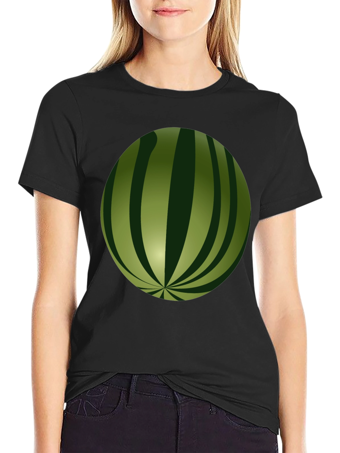 Watermelon Graphic Black T-Shirt
