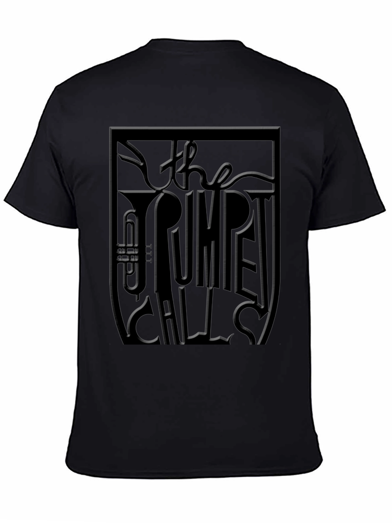 The Trumpet Call Embossed Graphic Tee - Black