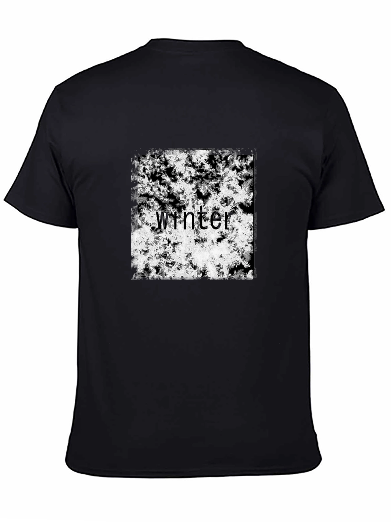Winter Snowflake T-Shirt - Black Cotton Tee