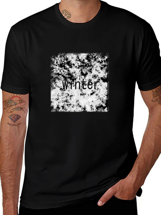 Winter Snowflake T-Shirt - Black Cotton Tee