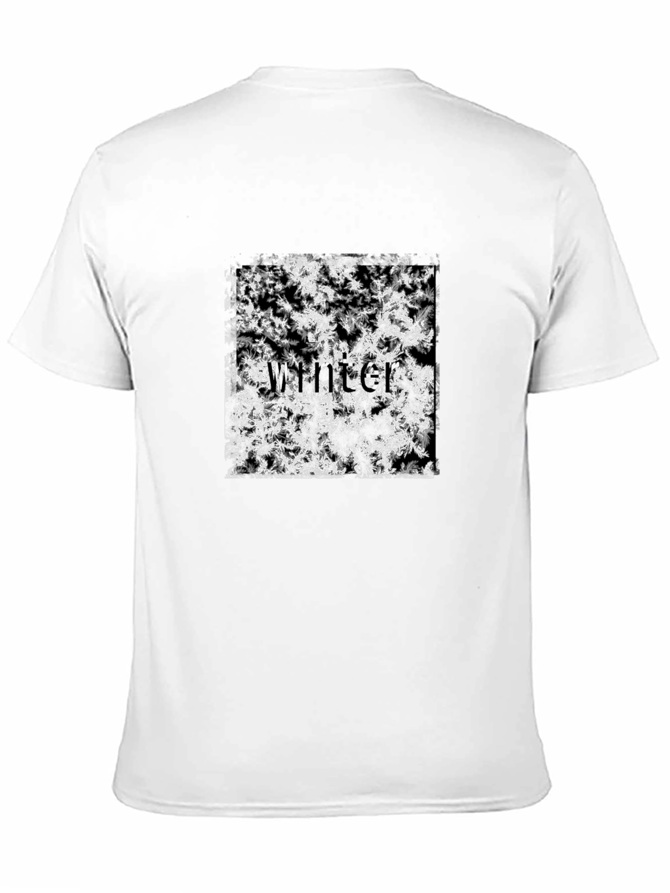 Winter Snowflake T-Shirt - Black Cotton Tee