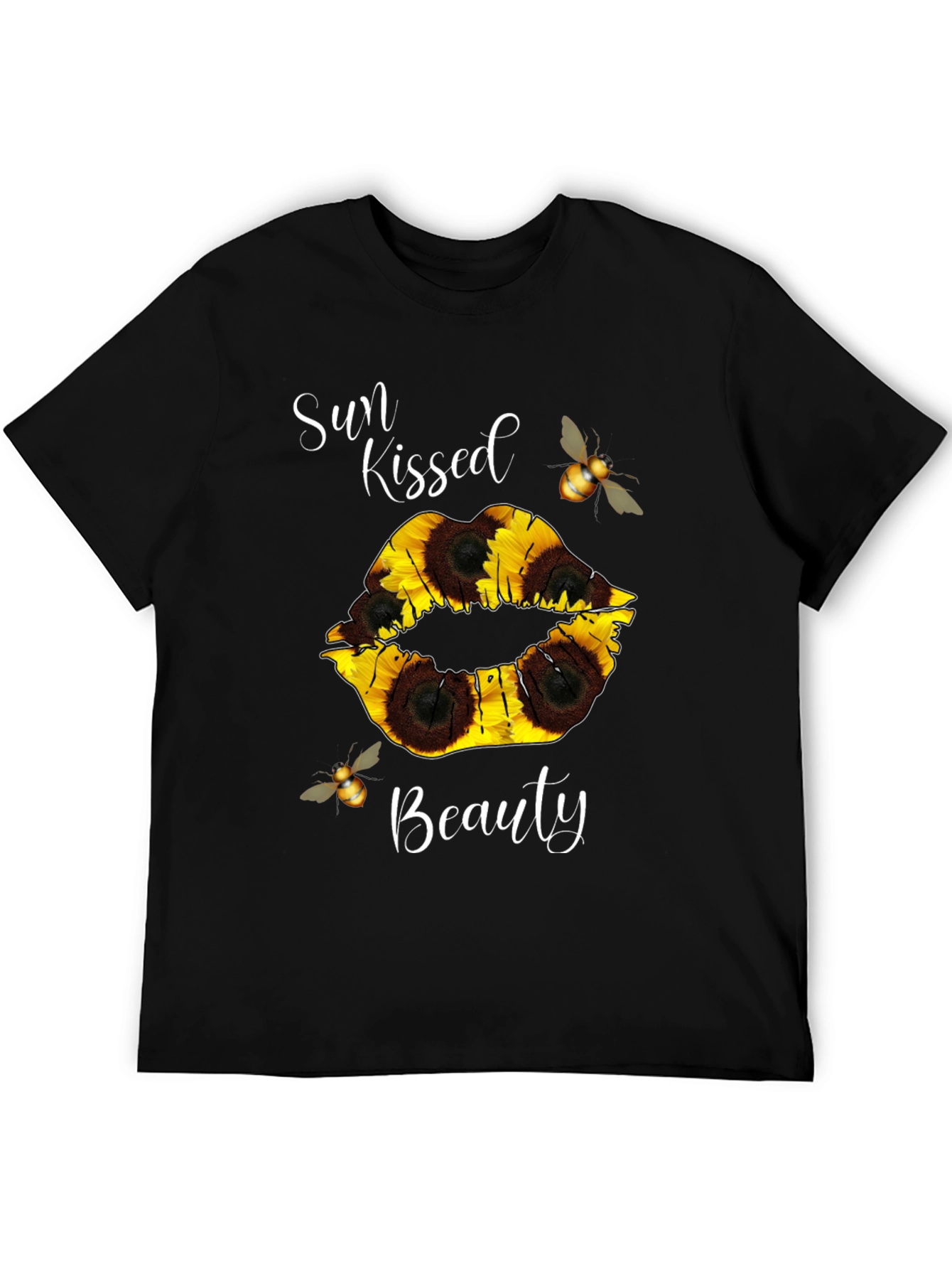 Sun Kissed Beauty Sunflower Lip T-Shirt