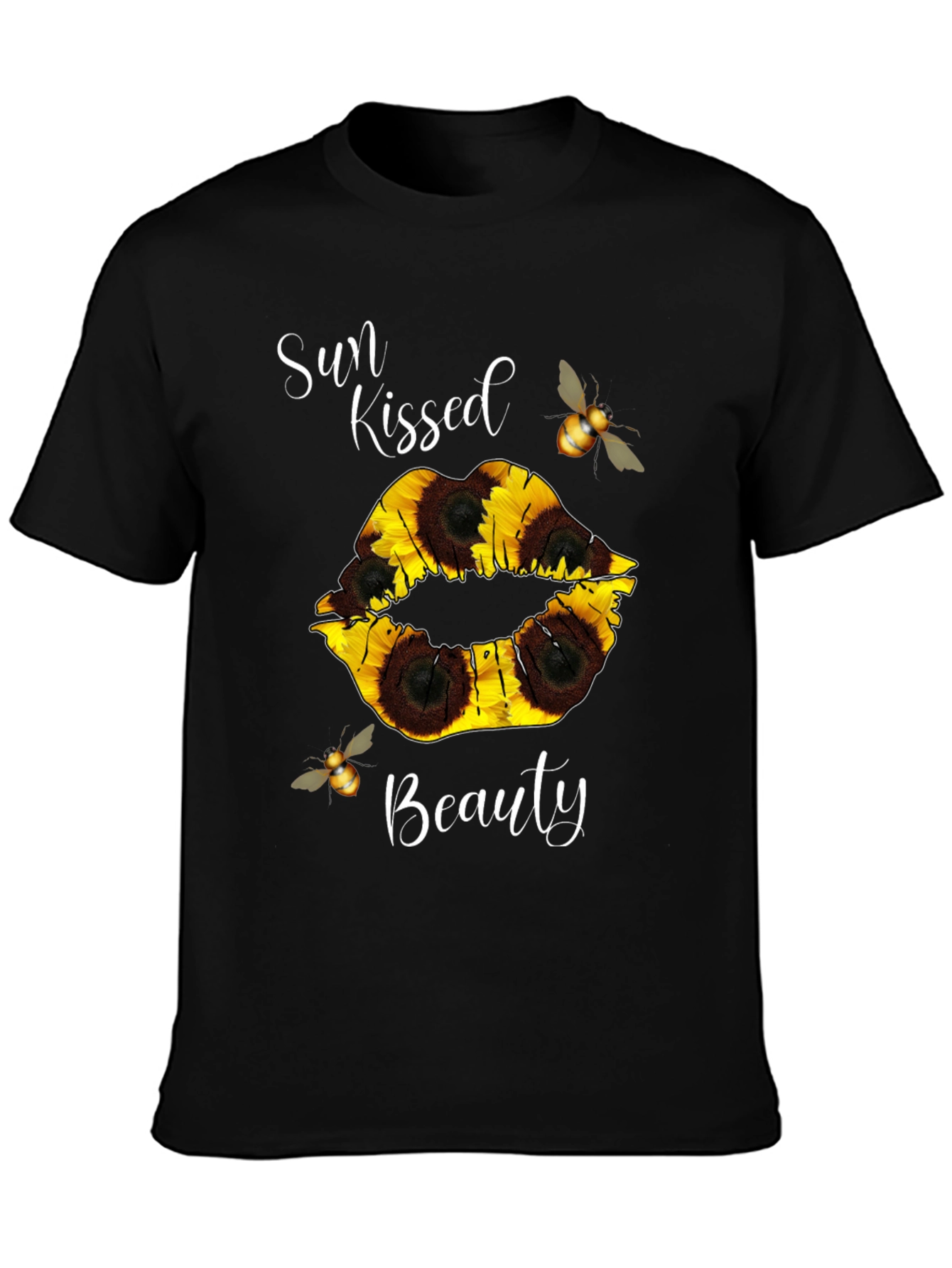 Sun Kissed Beauty Sunflower Lip T-Shirt