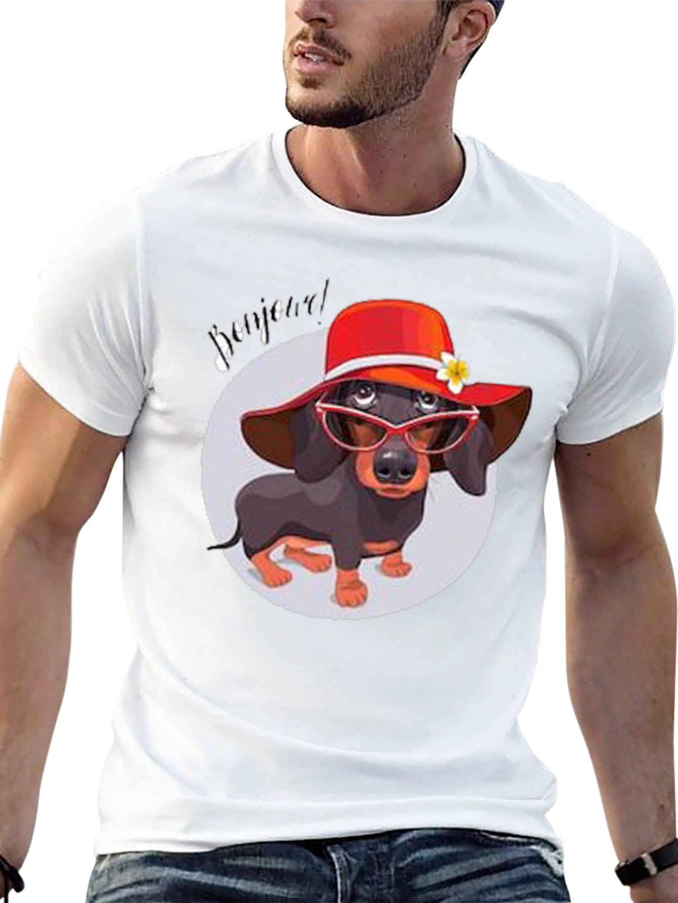 Dachshund in Hat T-Shirt - Funny Dog Lover Tee