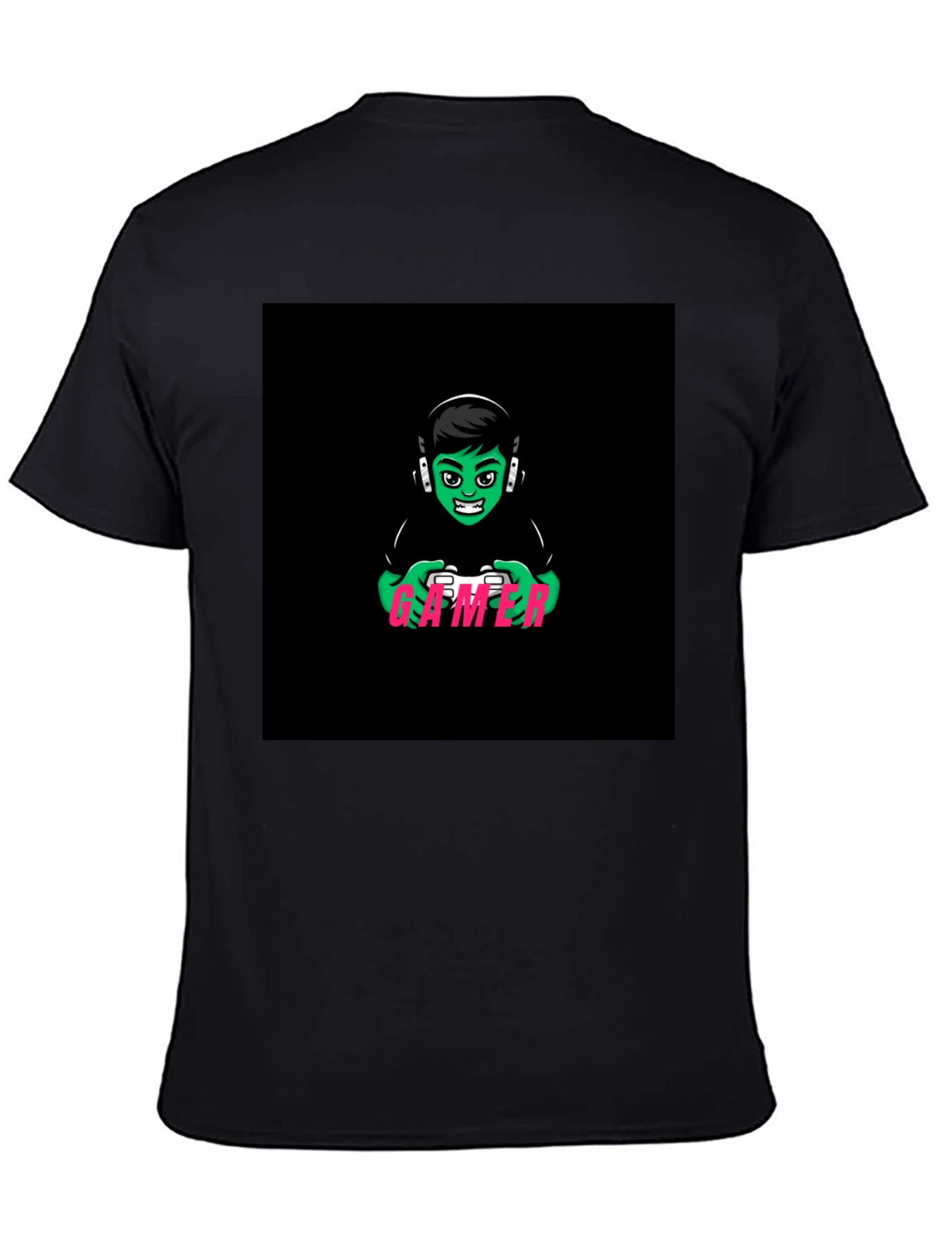 Gamer Graphic T-Shirt - Black Cotton Tee