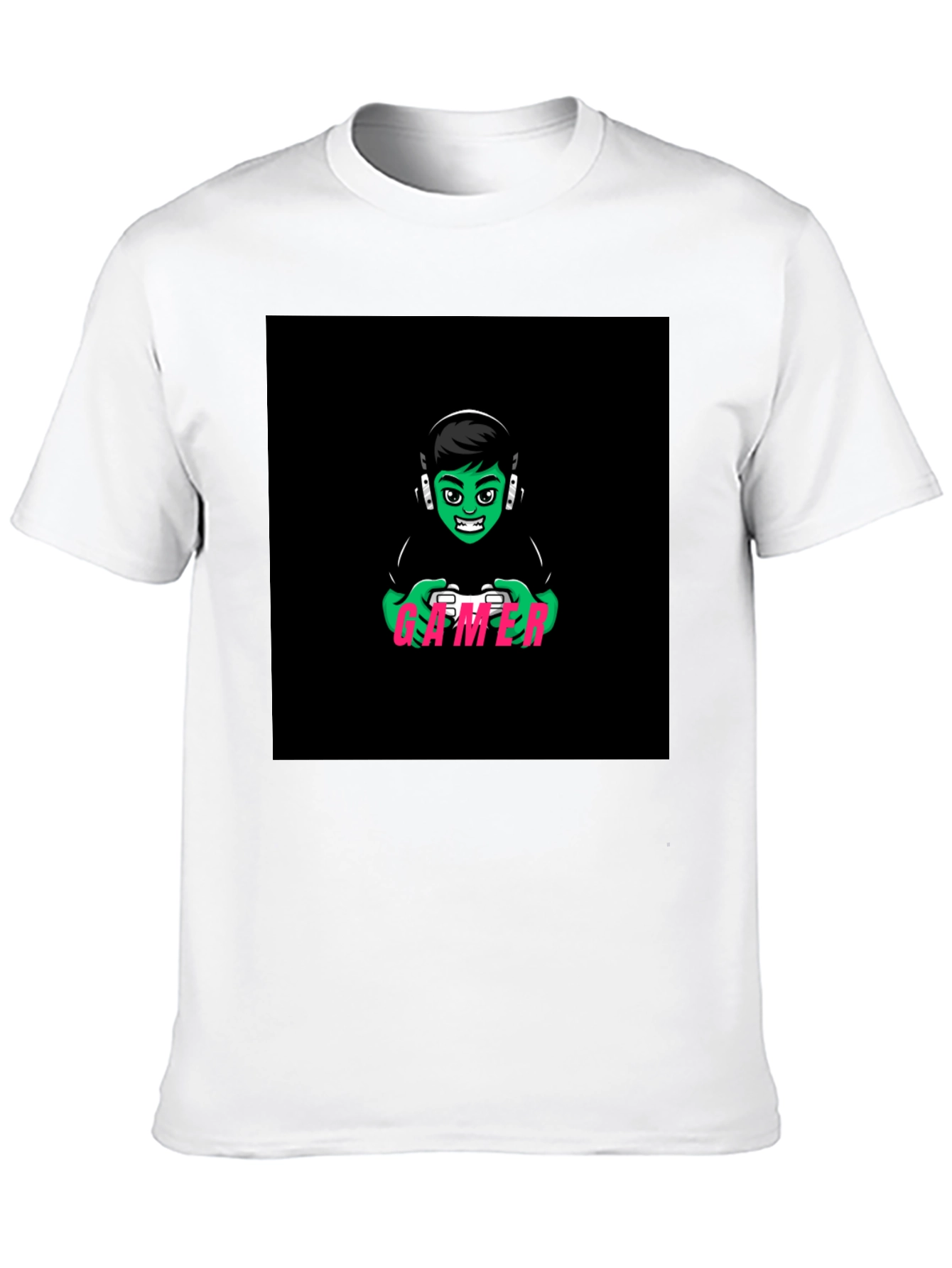 Gamer Graphic T-Shirt - Black Cotton Tee