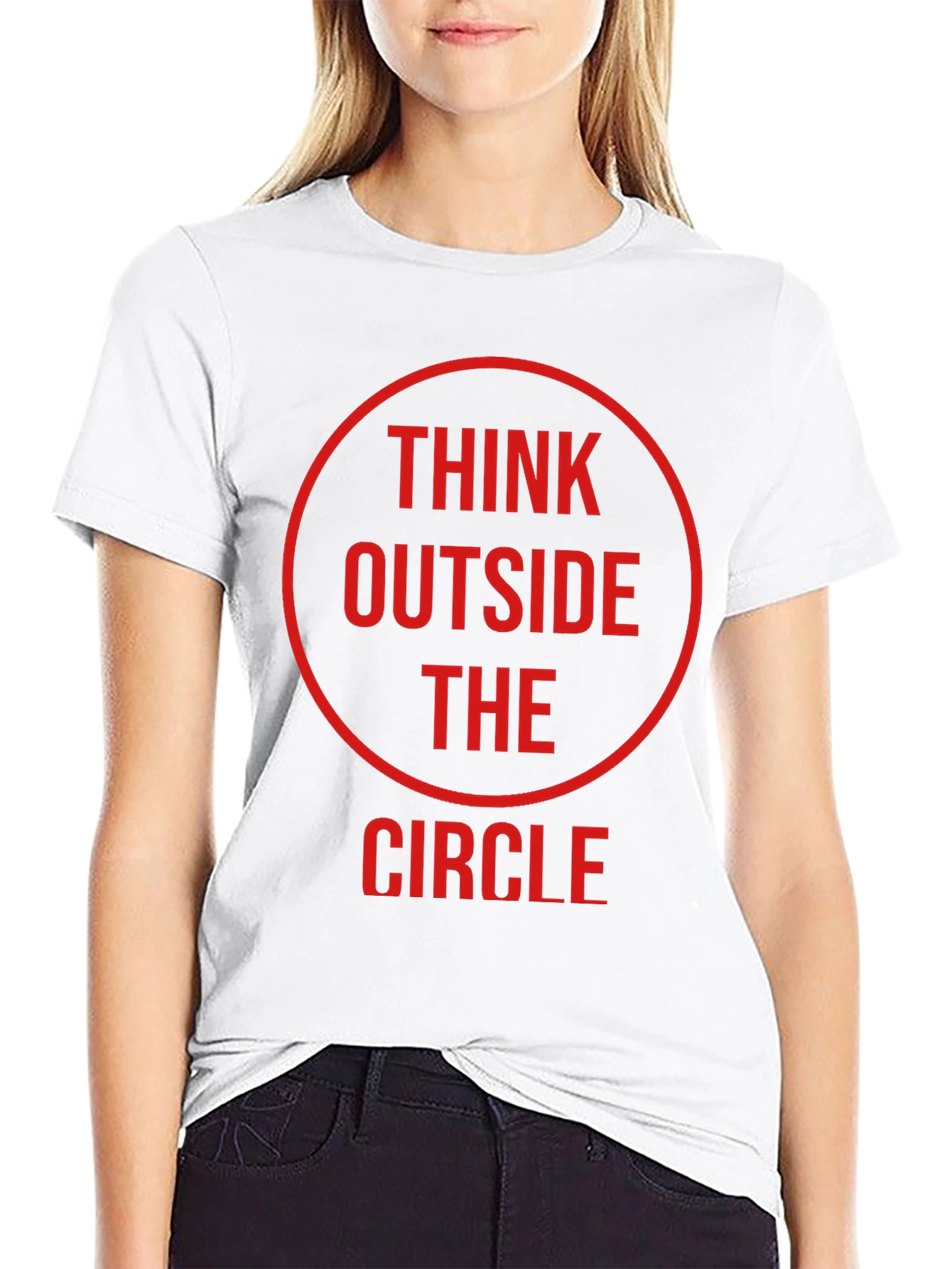 Think Outside the Circle Graphic T-Shirt