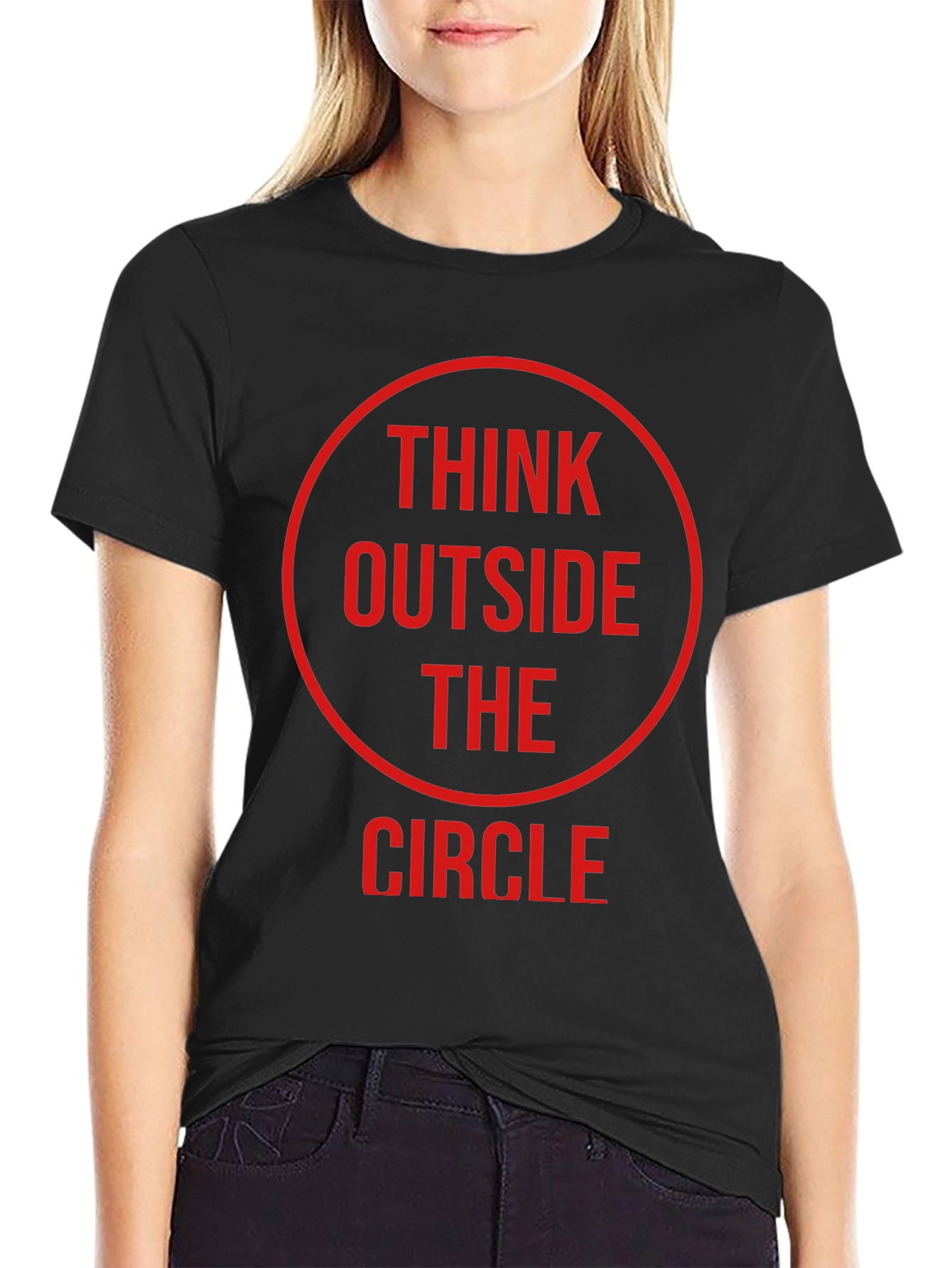 Think Outside the Circle Graphic T-Shirt
