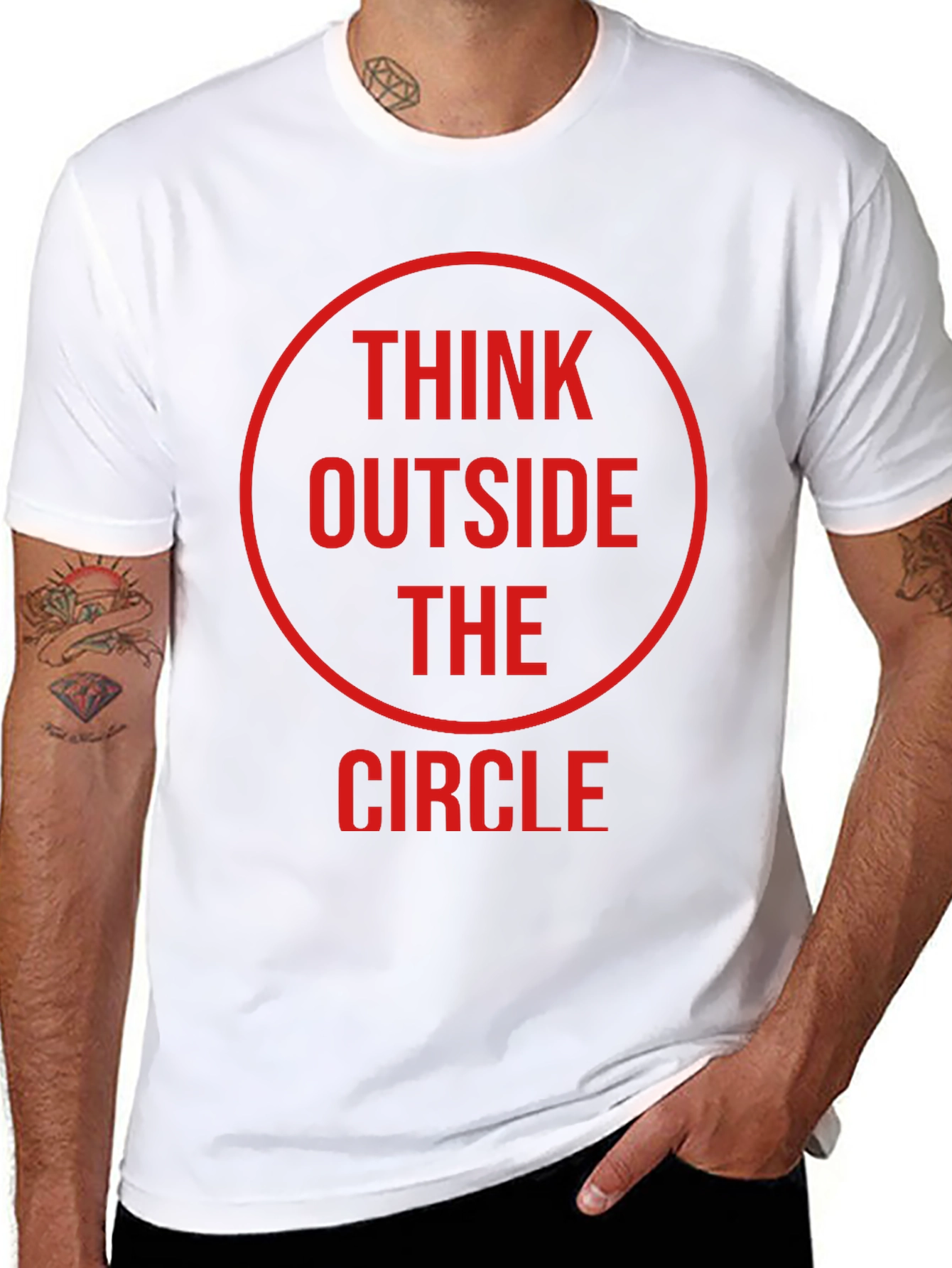 Think Outside the Circle Graphic T-Shirt