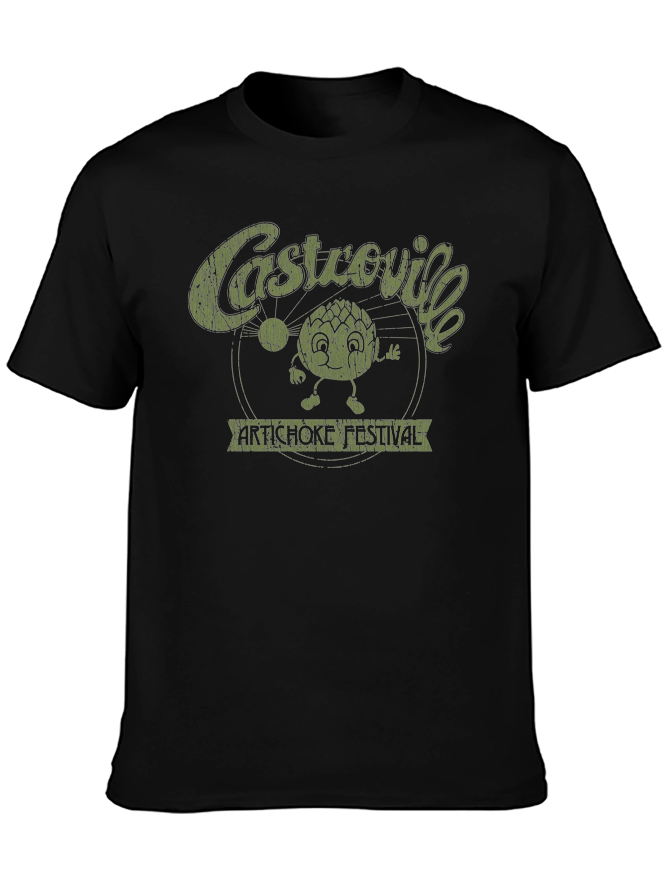 Castrovile Artichoke Festival Black Graphic T-Shirt