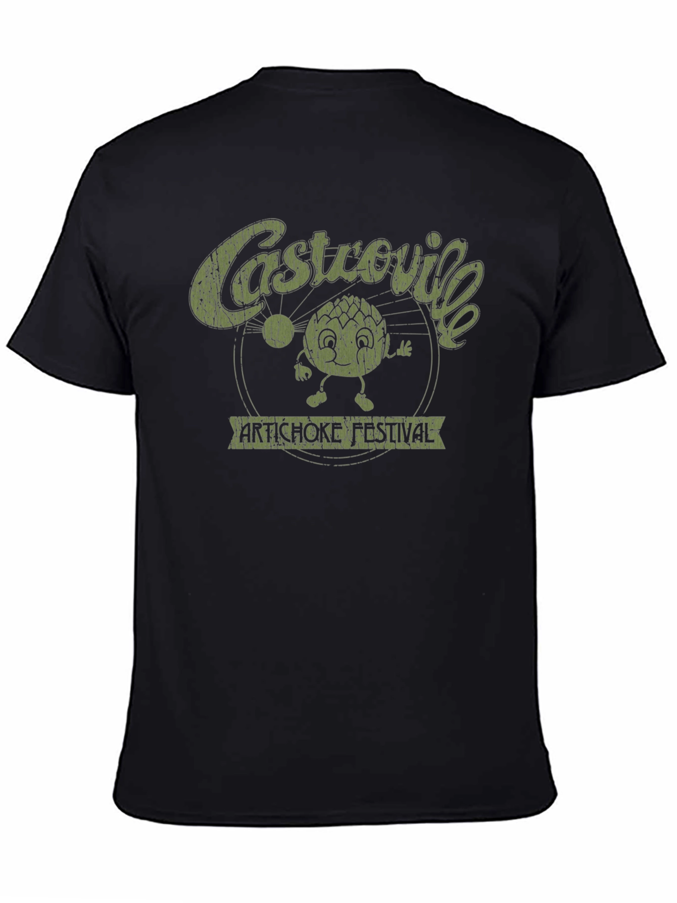 Castrovile Artichoke Festival Black Graphic T-Shirt