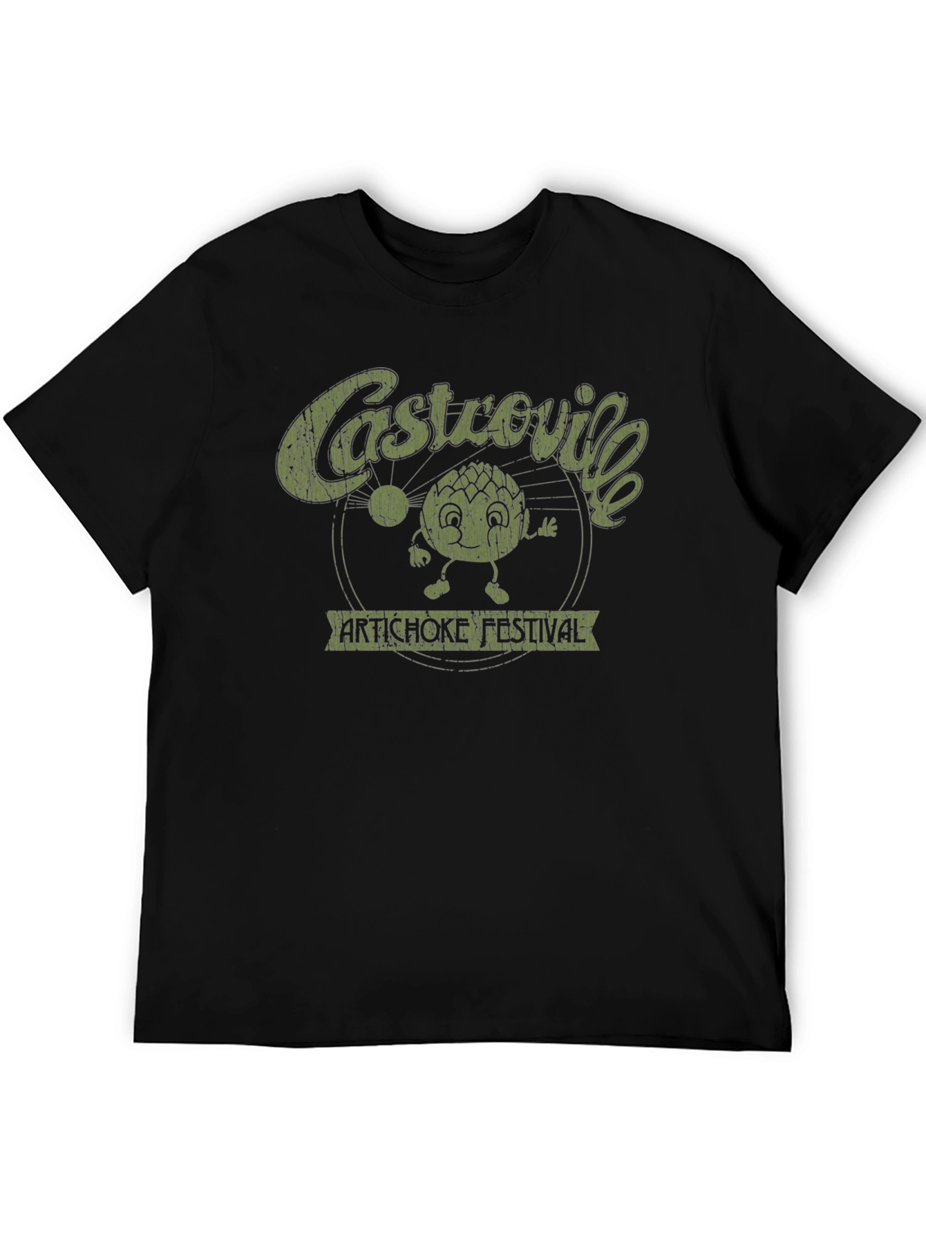 Castrovile Artichoke Festival Black Graphic T-Shirt