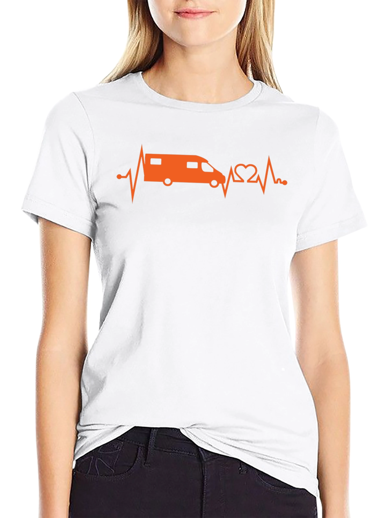 Camper Van Heartbeat T-Shirt - Adventure Ready